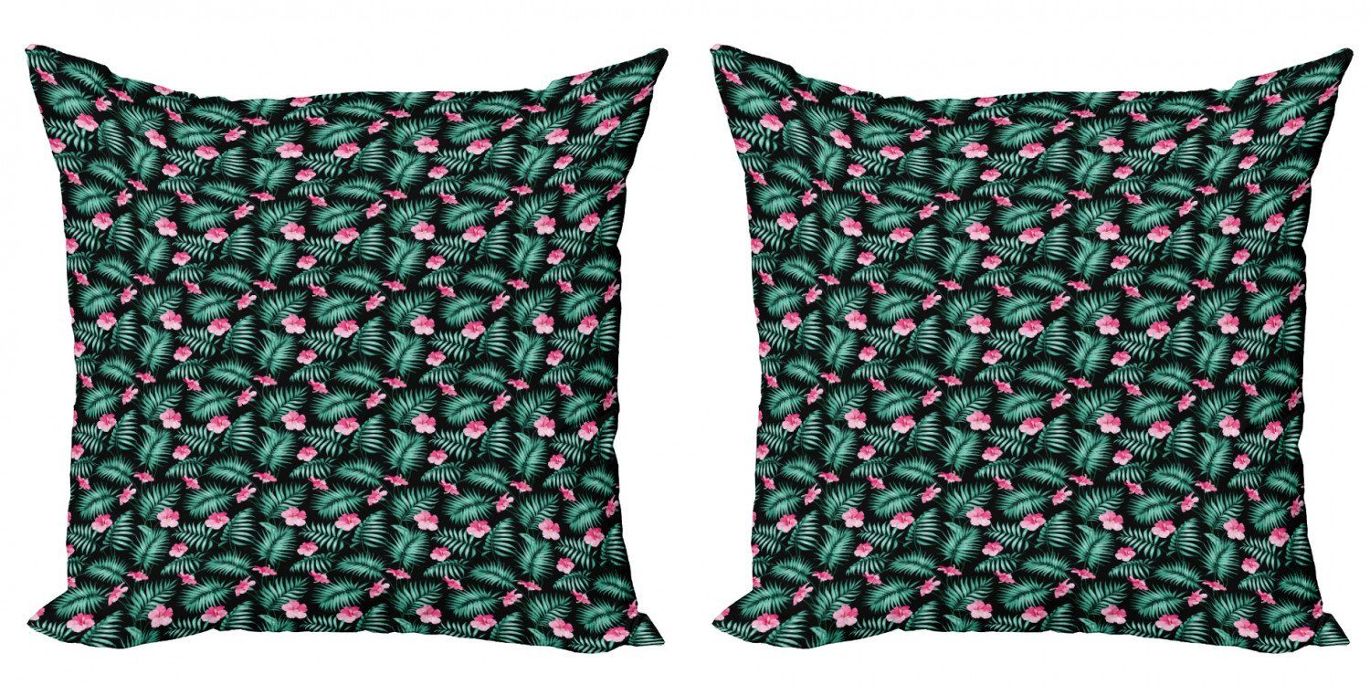 Stück), Doppelseitiger (2 Exotische Romantischer Modern Digitaldruck, hawaiisch Kissenbezüge Sommer Abakuhaus Accent