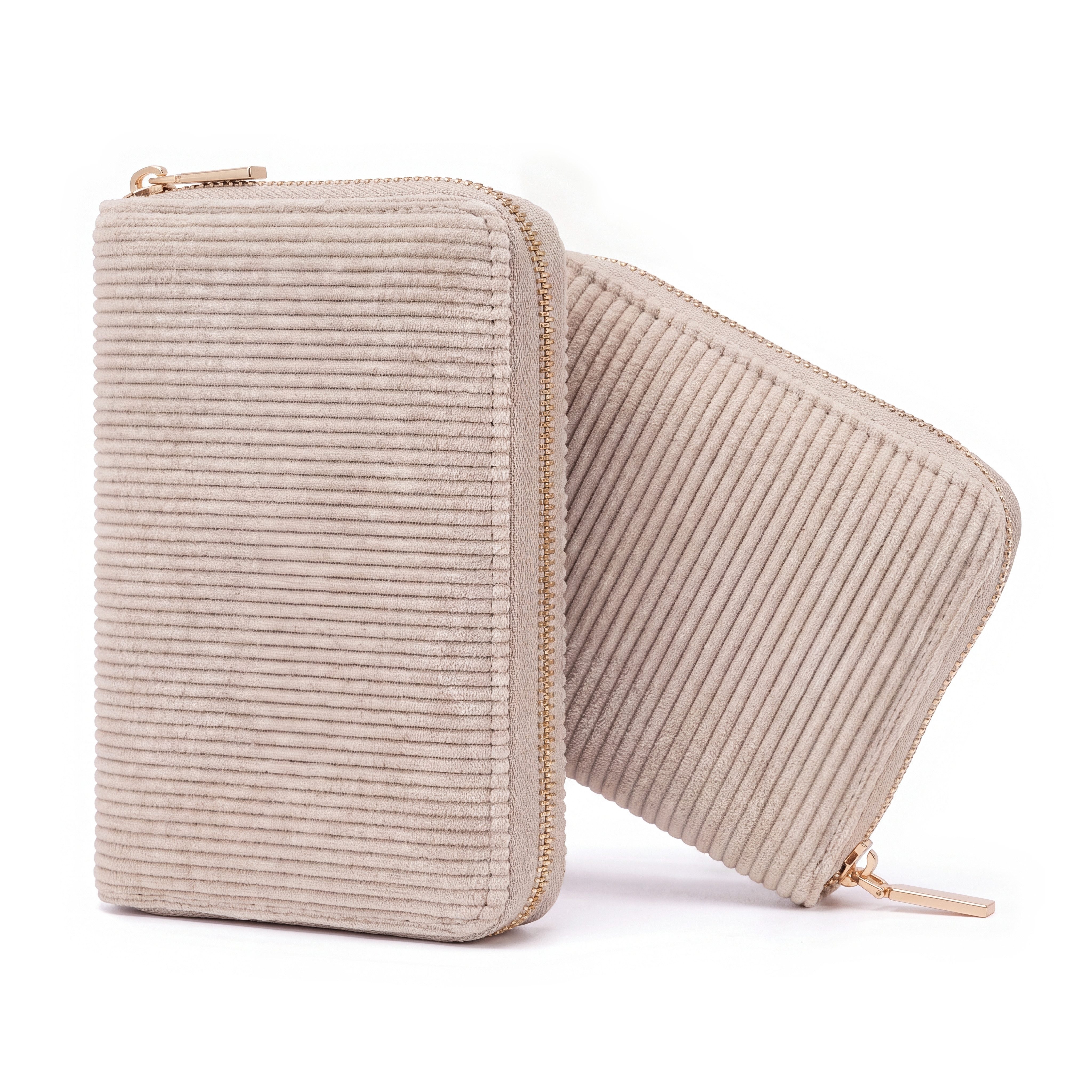 MillyMilk Geldbörse FONDO MEDIUM – Damen Cord Geldbeutel – Stoff Portemonnaie, Cord-Geldbörse mit stabiler Form, viel Platz und Reißverschluss.