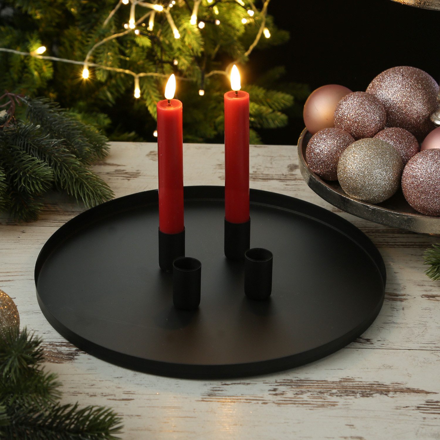 MARELIDA Kerzentablett Stabkerzenhalter magnetisch Kerzenständer D: 30cm Ke günstig online kaufen