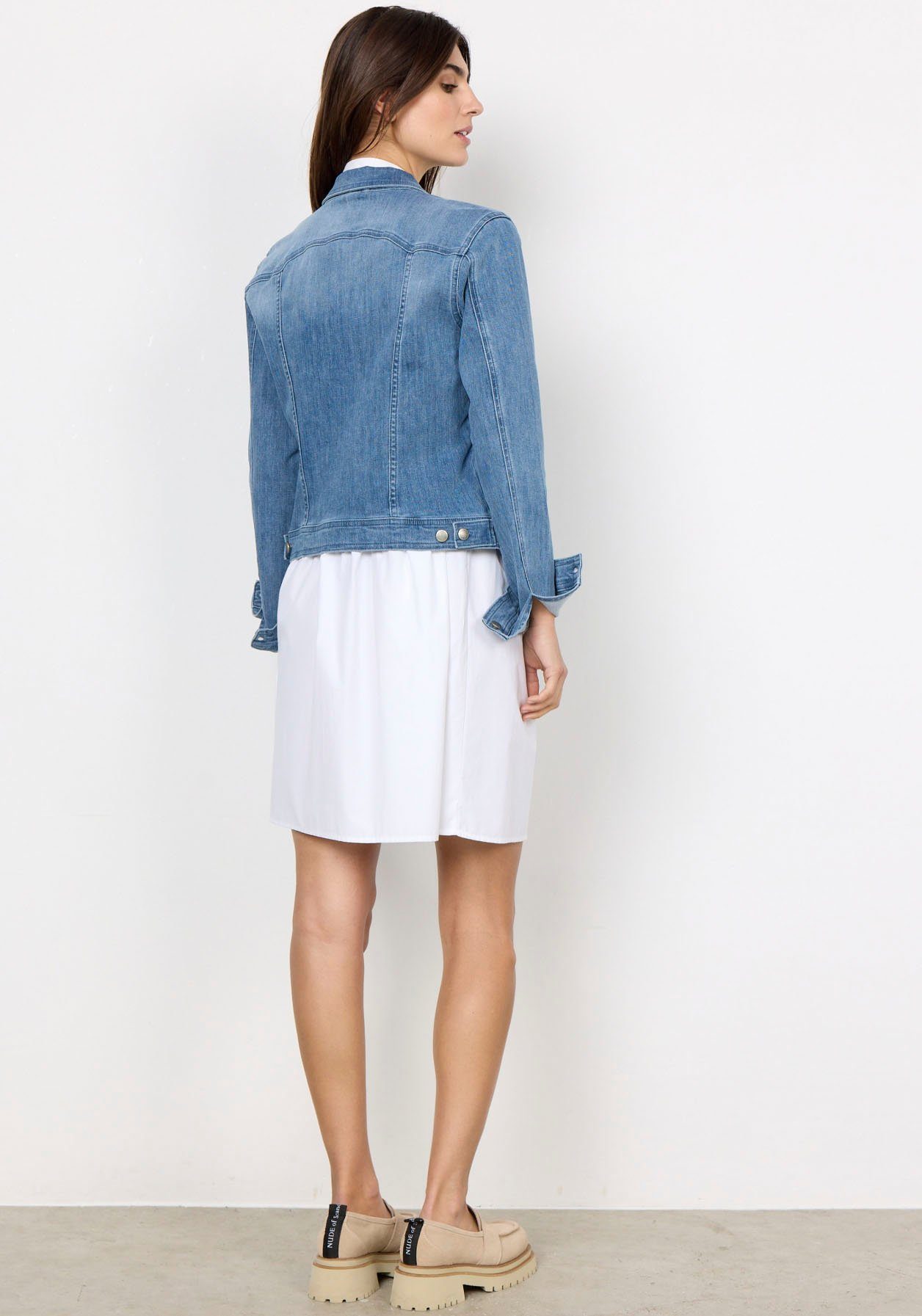 LIGHT 3 taillierte 2020 soyaconcept BLUE DENIM SC-KIMBERLY Jeansblazer Form