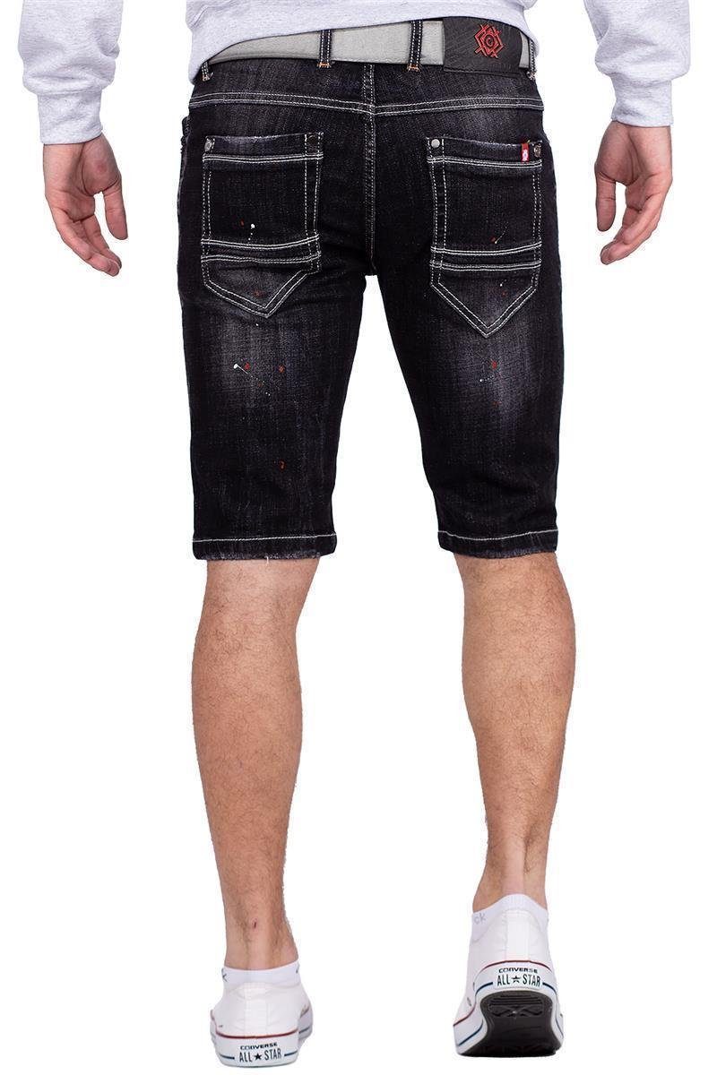 Cipo & Baxx Jeansshorts Kurze Hose BA-CK241 mit coolen Destroyed Effekten