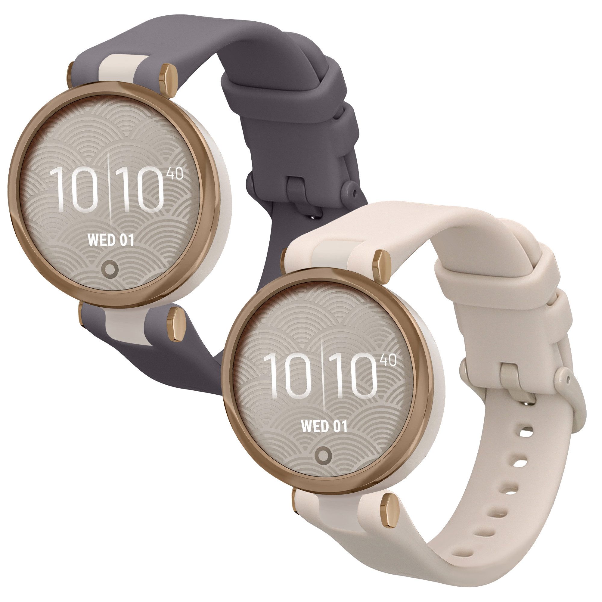kwmobile Uhrenarmband 2x Uhrenarmband für Garmin Lily Sport Armband, Fitnesstracker Band Set aus TPU Silikon - Ersatzarmband Smartwatch