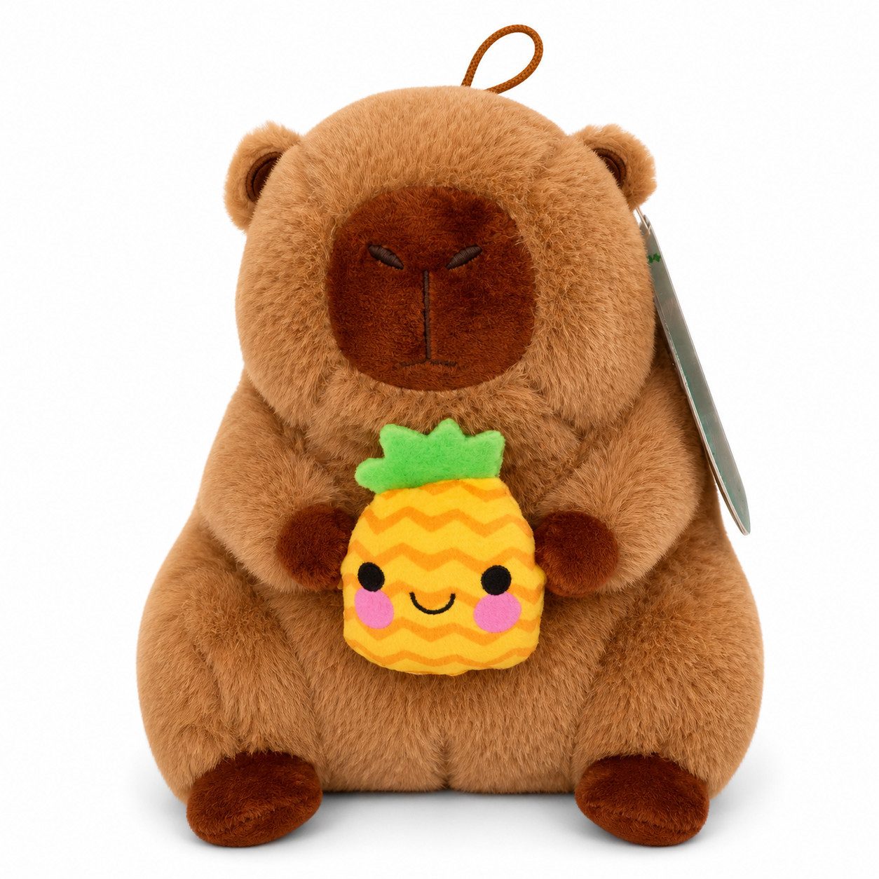 soma Kuscheltier Capybara Plüschtier 20cm Frucht Ananas Kuscheltier Kind Geschenk (Set, 1-St., Geschenk-Set), Detailreiches Design mit kompakter Form und Aufhängeschlaufe