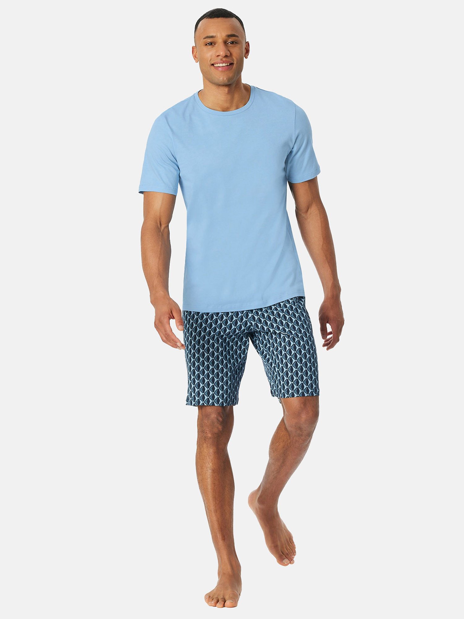 Schiesser Pyjama Casual Essentials (2 tlg) schlafanzug schlafmode bequem