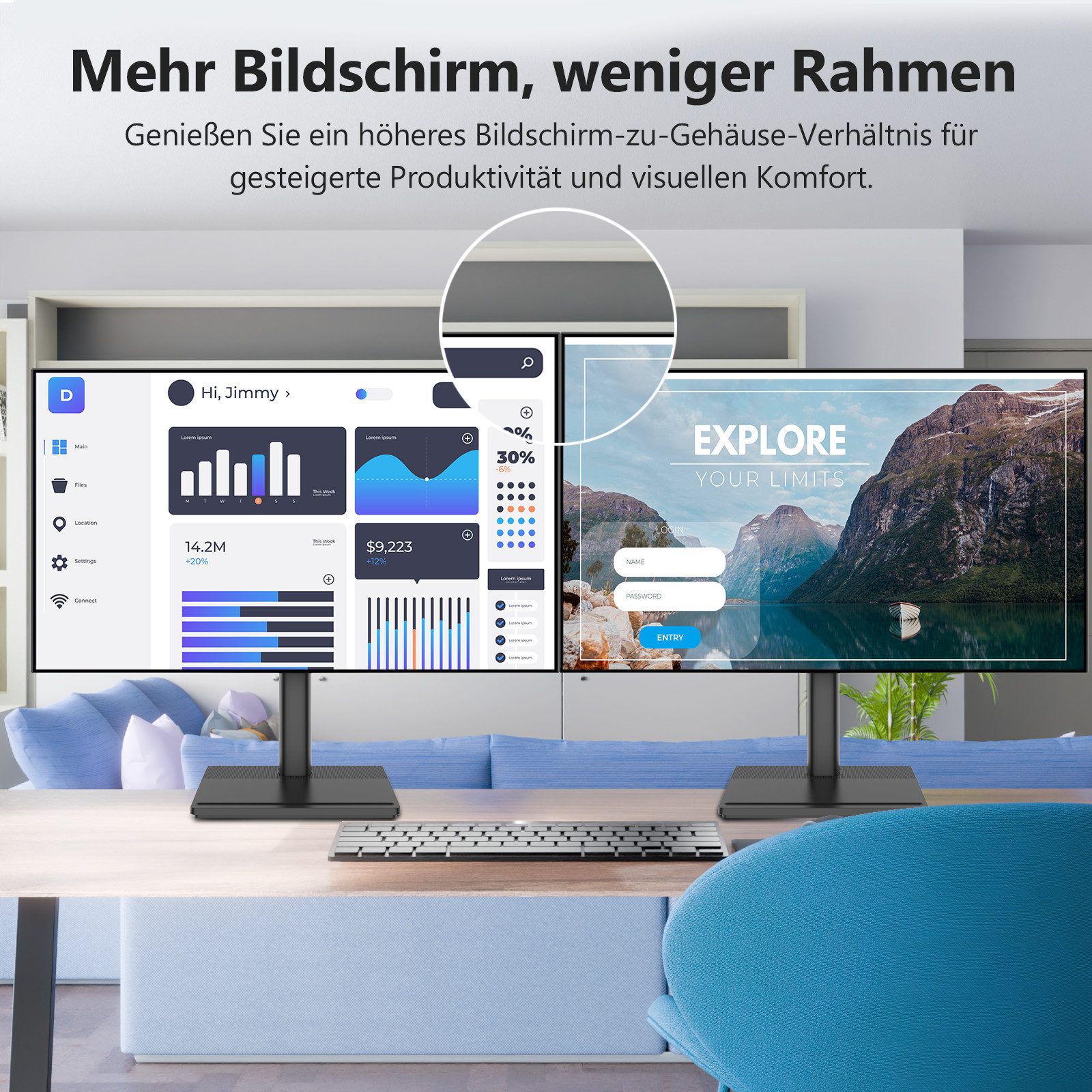 Z-EDGE 27‑Zoll 4K‑IPS‑Monitor mit 60 Hz & FreeSync‑Unterstützung Gaming-Monitor (68,58 cm/27 ", 3840 × 2160 px, 4K UHD, 14 ms Reaktionszeit, 60 Hz, IPS, Gaming‑ und Büromonitor mit HDR‑Funktion & VESA‑Kompatibilität)