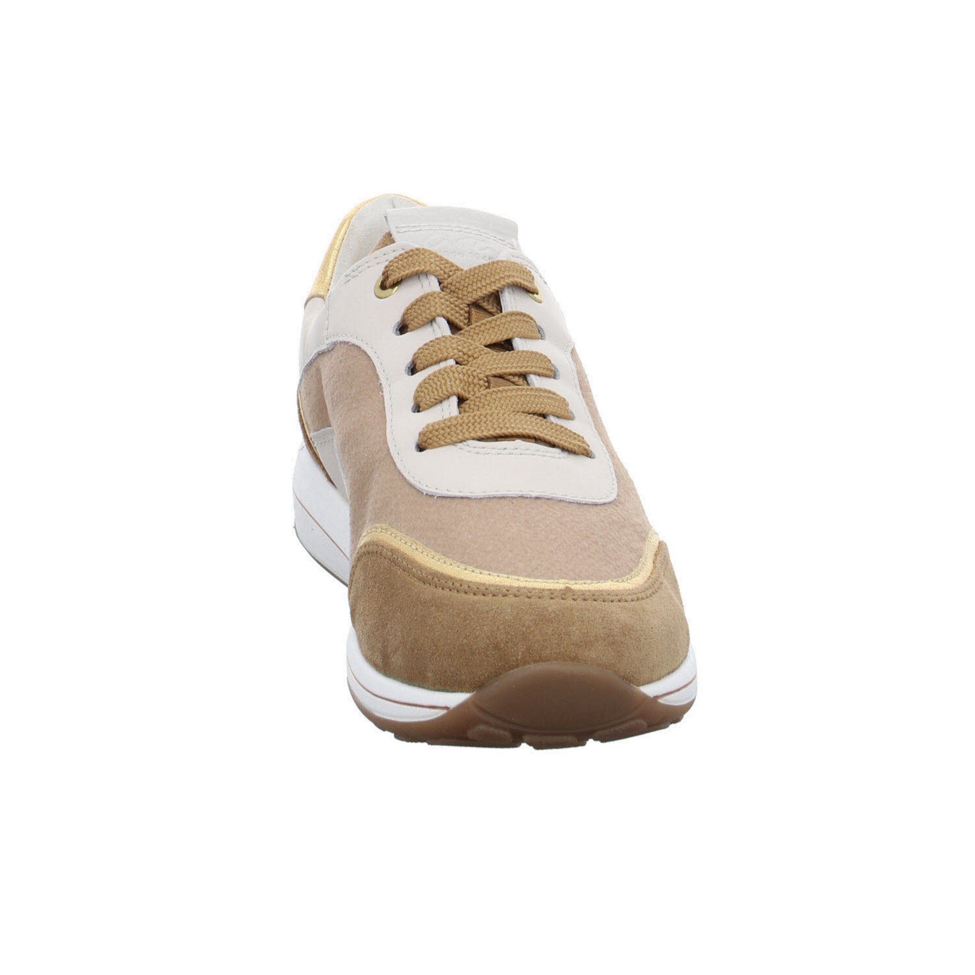 Sneaker Highsoft Damen Schuhe Ara Osaka Sneaker TOFFEE,GOLD/CLOUD Sneaker Leder-/Textilkombination