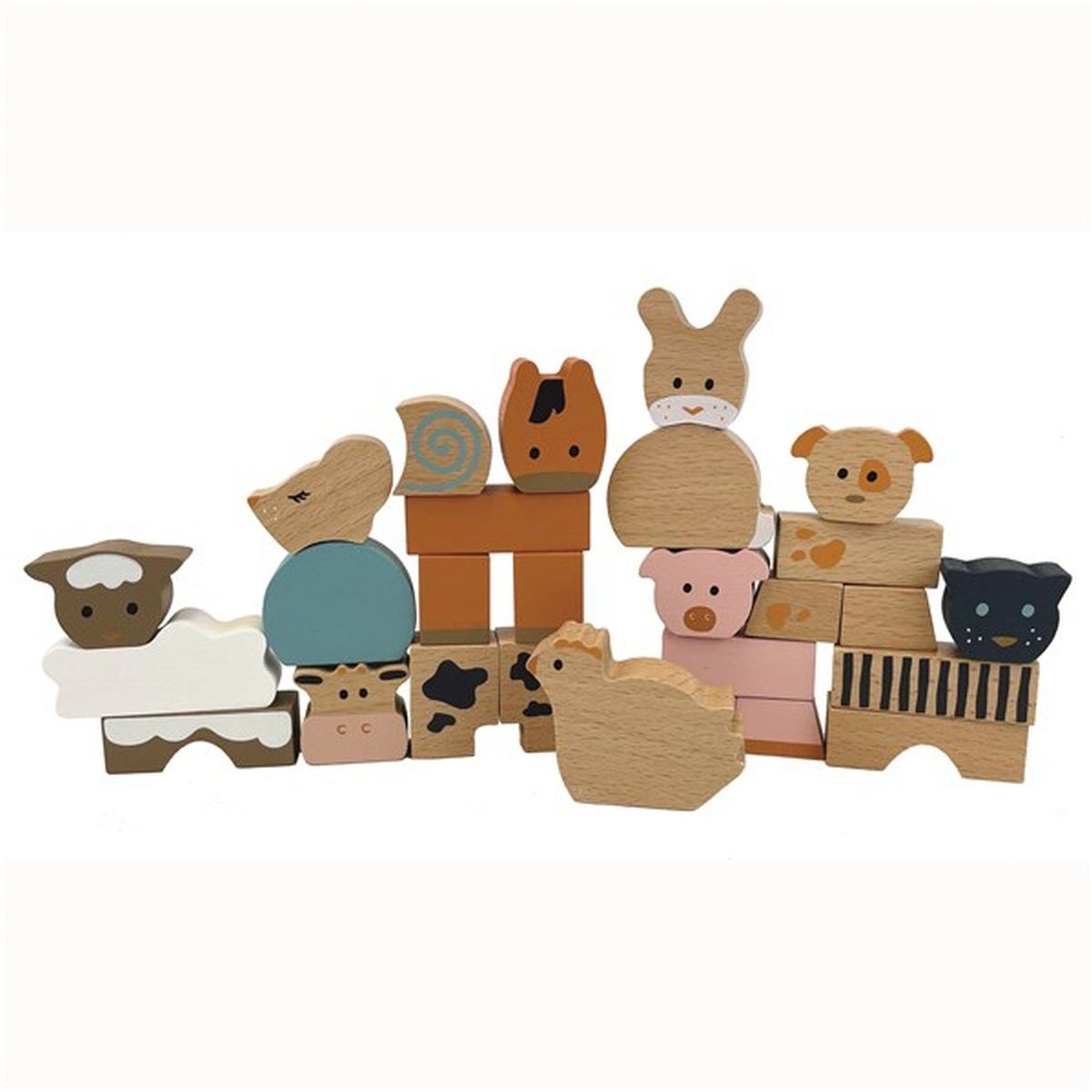Egmont Toys Stapelspielzeug Stapelspiel Bauernhof Holzspielzeug Motorikspiel Lernspiel
