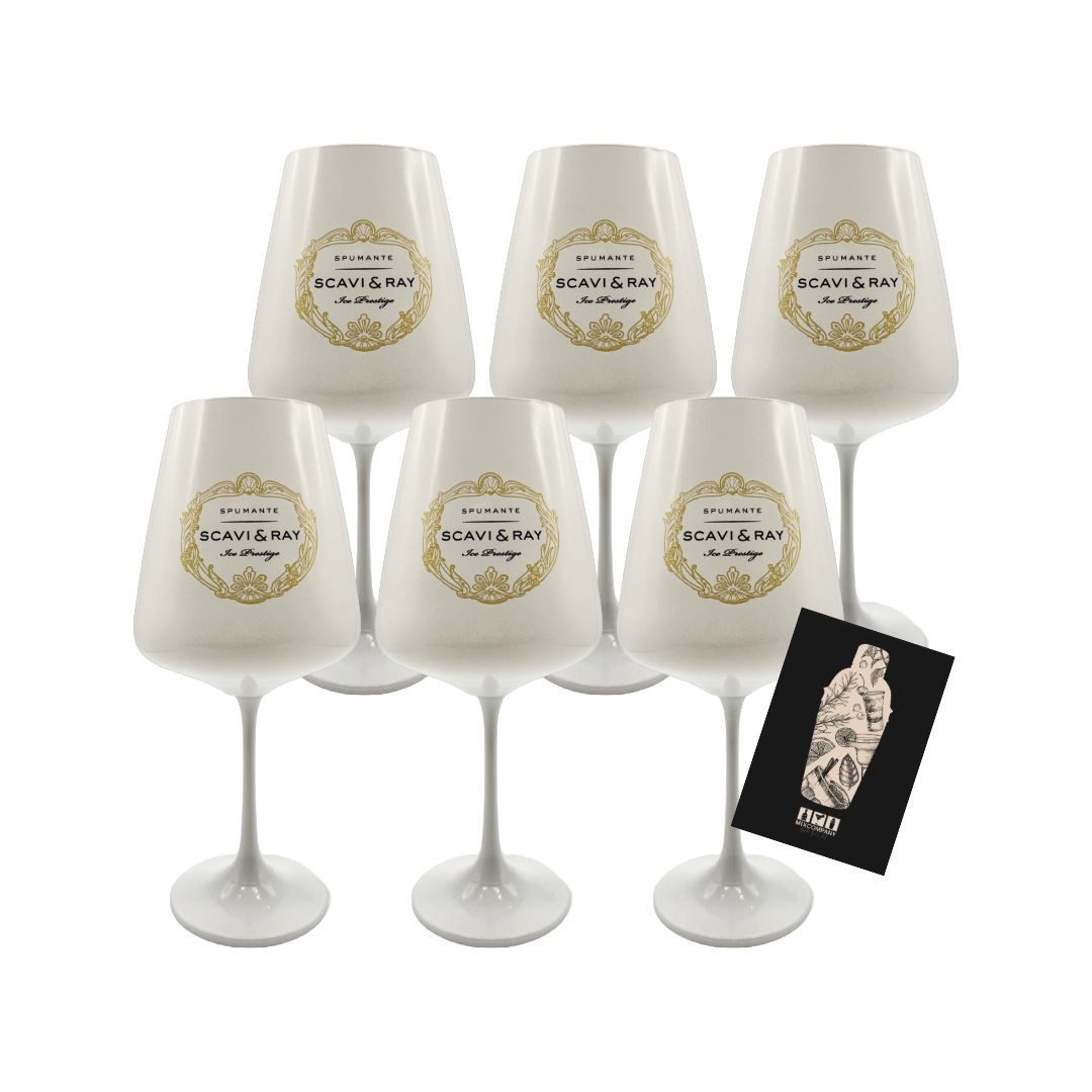 Glas Scavi & Ray ICE Glas 6er-Set - 6 x Ballonglas für Prosecco / Champag