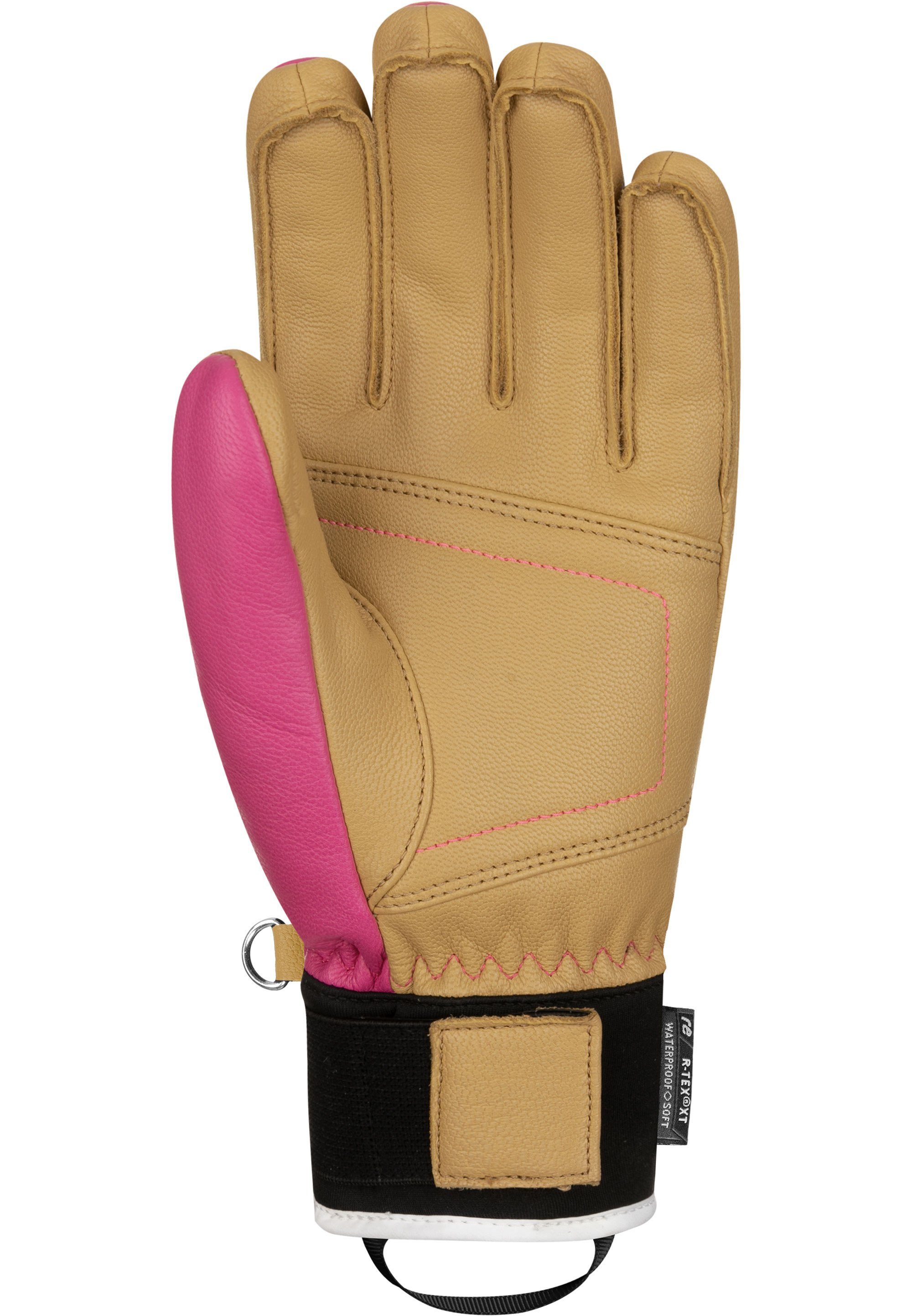 und braun-rosa aus Reusch Material Skihandschuhe R-TEX® XT wasserdichtem atmungsaktivem Highland