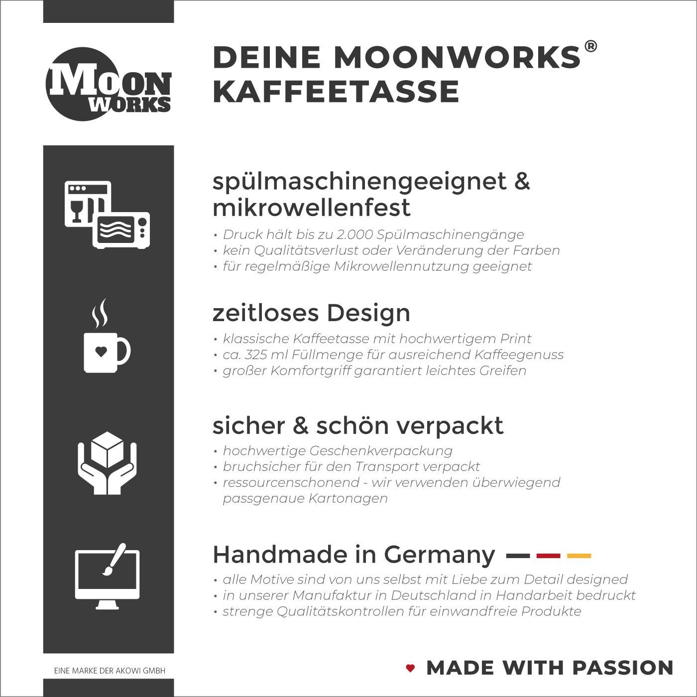 MoonWorks Tasse Tasse 3D Effekt Katze Durchbruch-Optik Bürotasse lustige Kaffeebecher, Keramik – Bild 5 von 5