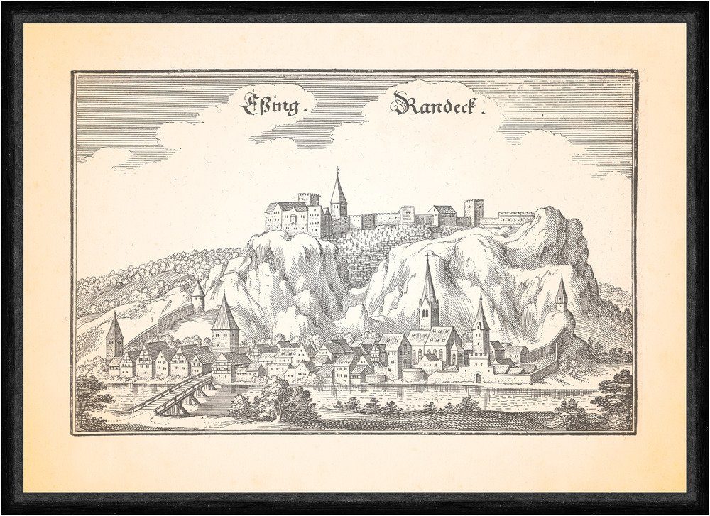 Kunstdruck Eßing Randeck Neuessing Altmühl Schloss Markttor Altmühlbrücke Faks_Me