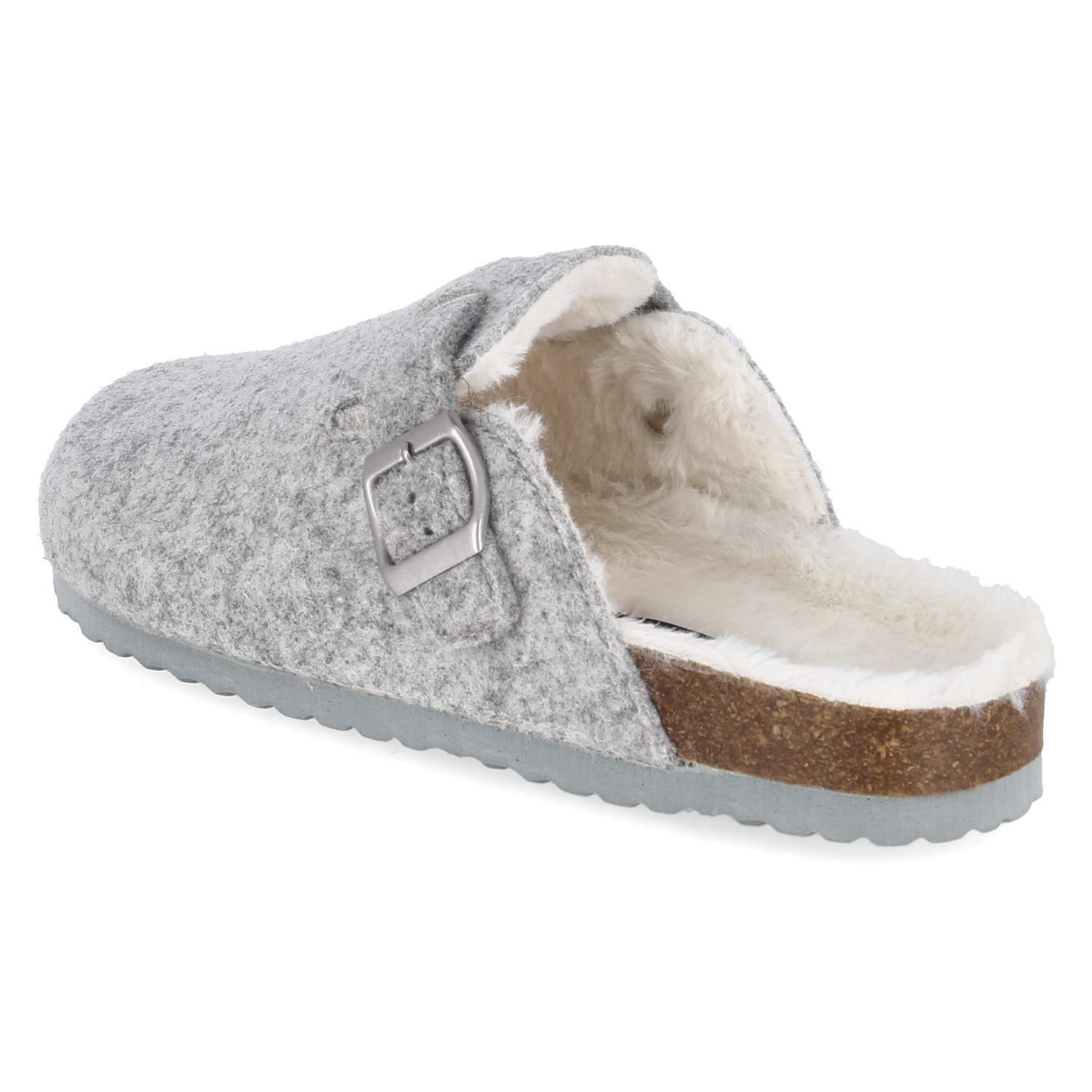 SUPERSOFT Supersoft Pantoffeln 522505000/228 Damen Filz grey Pantolette – Bild 3 von 5