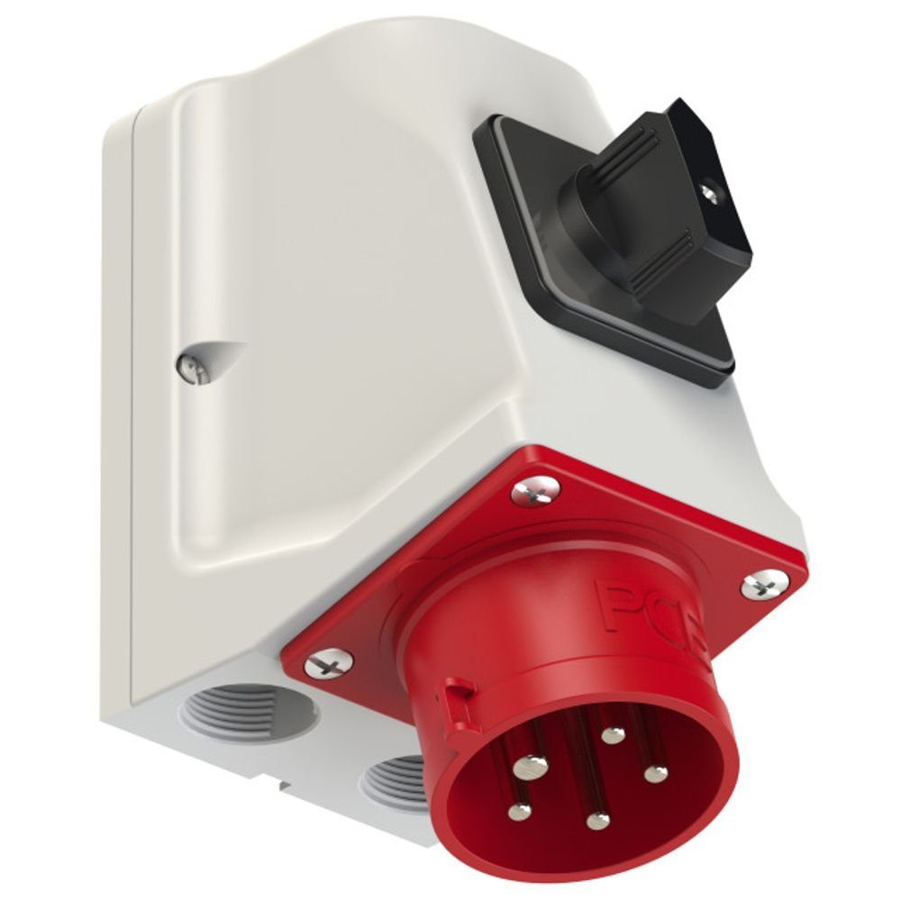 PCE PCE CEE-Wandgerätestecker 16A 5p 6h IP44 mit Schalter Elektro-Kabel, CEE-Wan