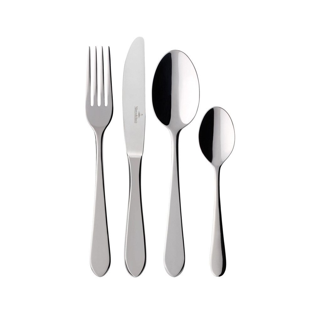 Villeroy & Boch Besteck-Set Oscar Tafelbesteck 24tlg. 44x28x5cm (24-tlg), 6 Personen, Edelstahl, Edelstahl, 24 Stck, spülmaschinenfest