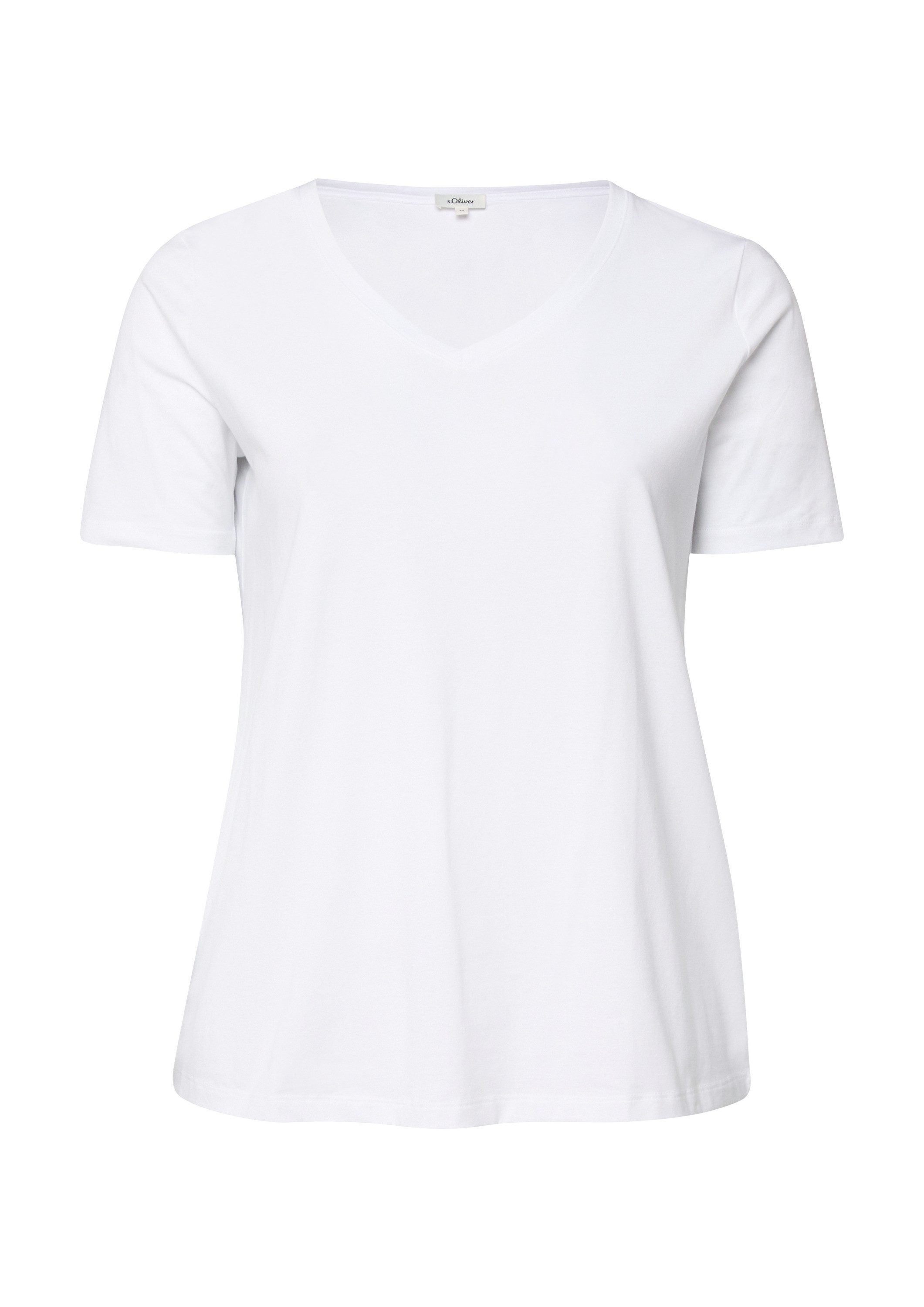 s.Oliver Kurzarmshirt T-Shirt Basic T-Shirt mit V-Ausschnitt günstig online kaufen