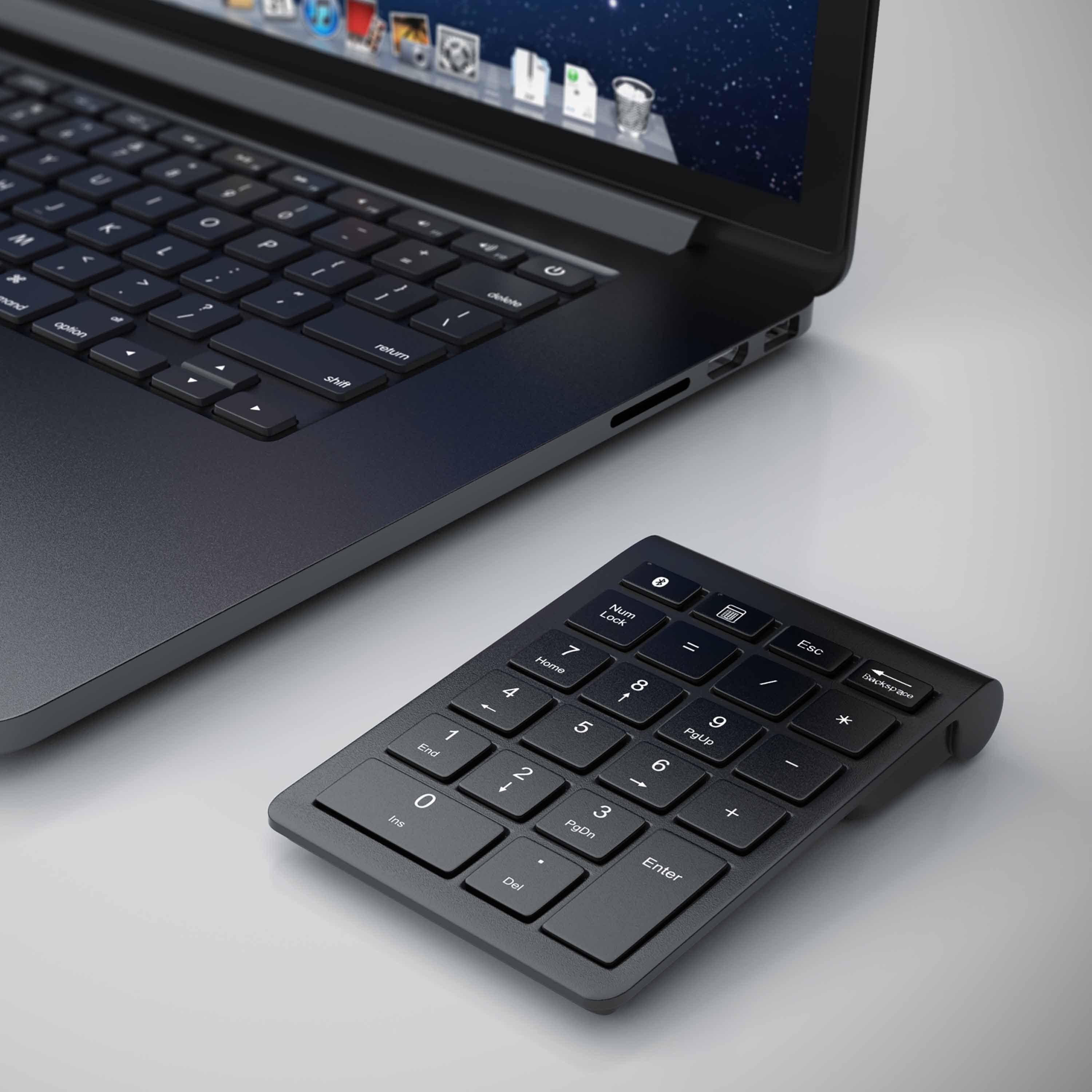 Aplic Kabellos Bluetooth Numpad mit 22 Tasten Keypad, Ziffernblock Wireless-Tastatur (10 Multifunktionstasten, Tastaturerweiterung für Laptop PC und Tablet)