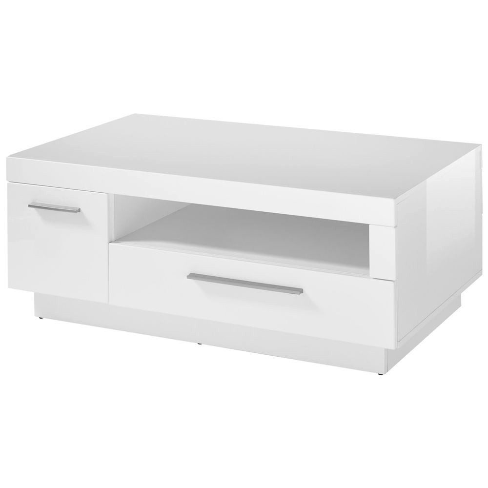 Lomadox Couchtisch Mailand-61, MAILAND-61, zeitlos modern, in Hochglanz wei günstig online kaufen