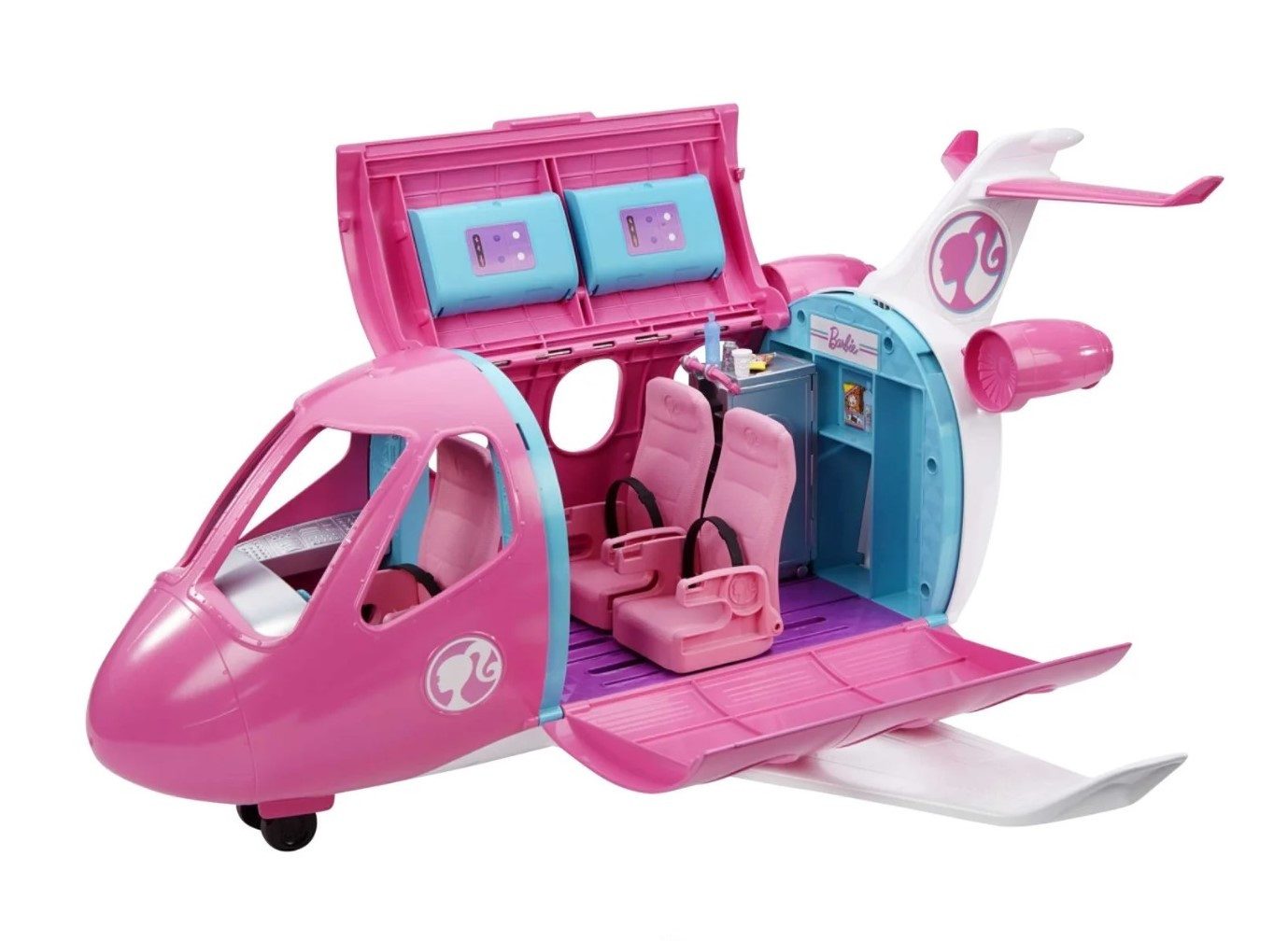 Barbie Spielzeug-Flugzeug Reise Traumflugzeug, (18-tlg)