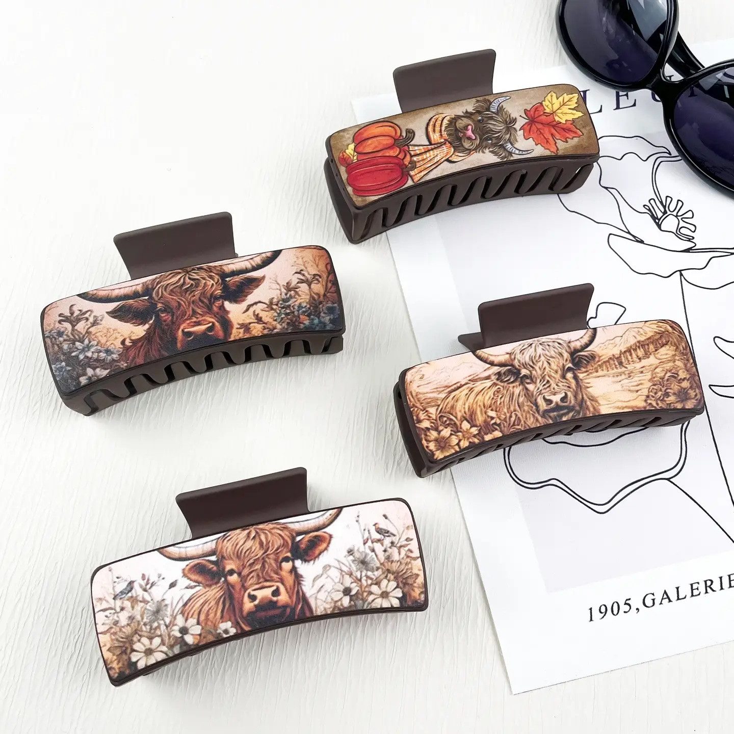 LK Trend & Style Haarspange mit Kuh-Motiv, für die perfekte Frisur, außergewöhnliche Design