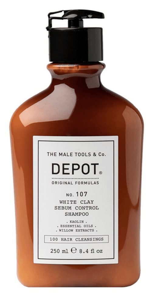Depot Haarshampoo Depot 107 White Clay Sebum Control Shampoo 250ml