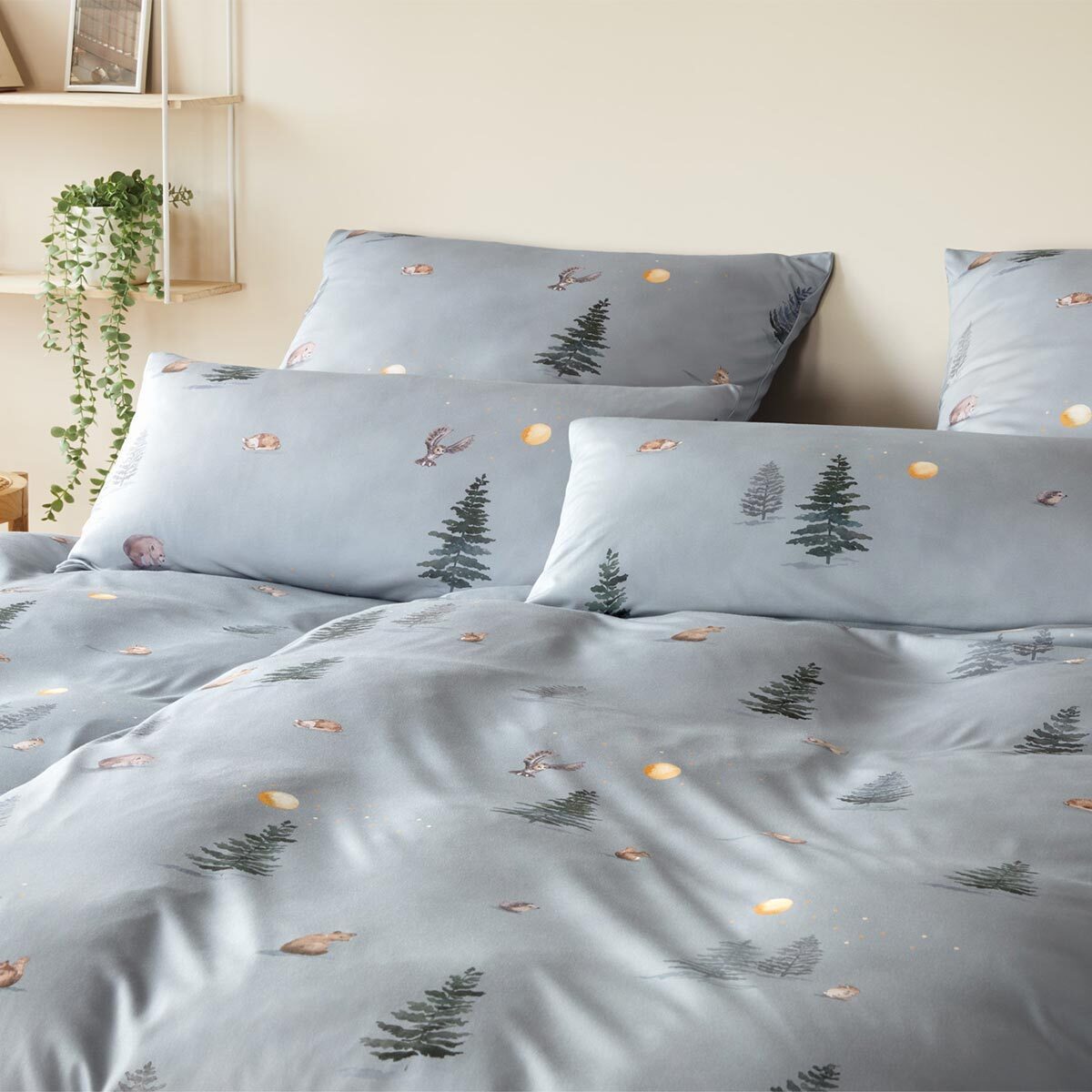 Elegante Bettwäsche Winterwald, Jersey, 1 teilig