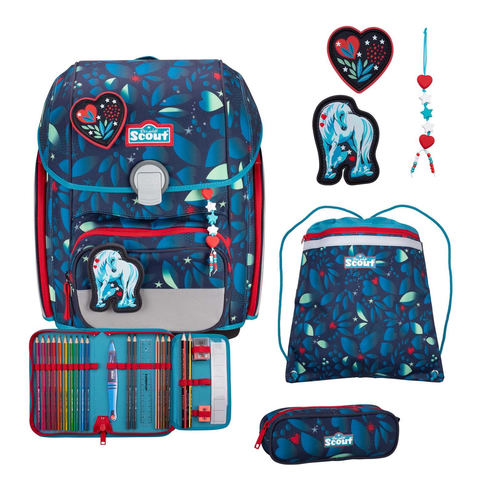 Scout Schulranzen Genius Set 4-teilig (Set, 4-tlg)