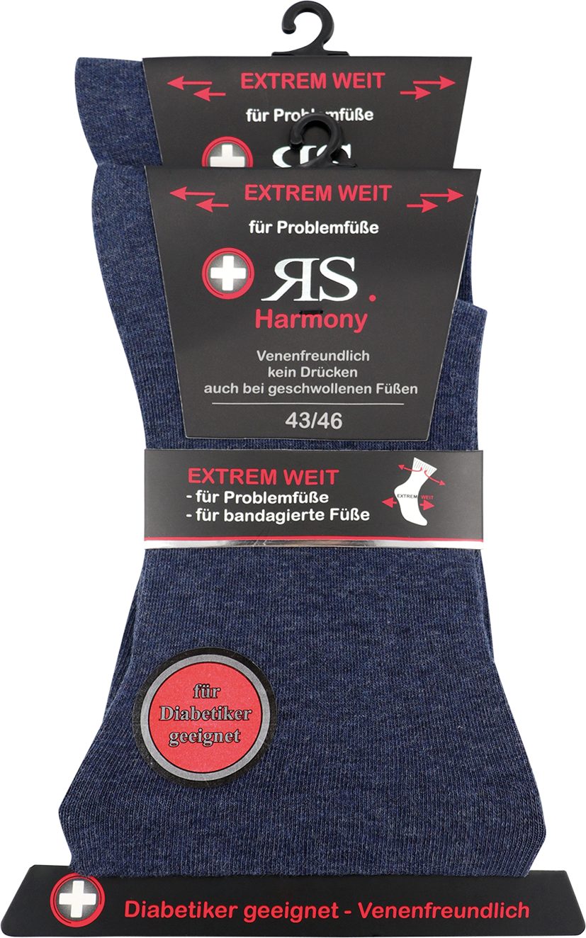 Diabetikersocken Diabetiker Socken extrem weit breit venenfreundlich Problemfüße
