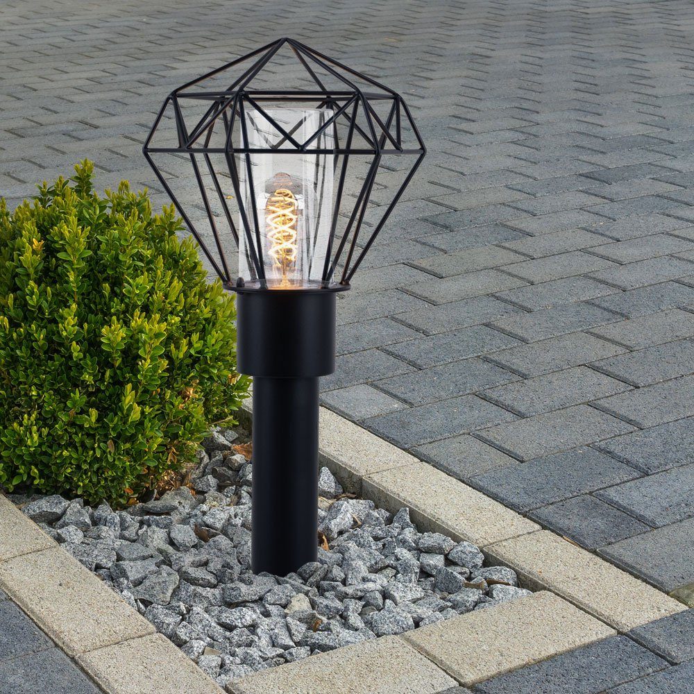 Edelstahl Sockelleuchten, H Gartenlampe inklusive, nicht Globo Stehleuchte Außen cm Spritzwasserschutz Leuchtmittel 50