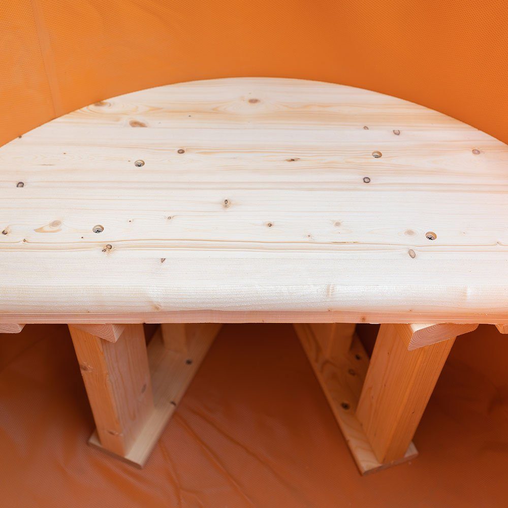 HOME DELUXE Pool Cold Tub / Badefass (70cm) ARUM (Komplett-Set, inkl. Abdeckung & Treppe), aus nordischer Fichte, mit integriertem Sitz I Eisfass, Eispool