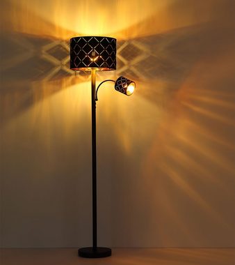Globo Stehlampe, Leuchtmittel nicht inklusive, Stehleuchte mit Leselampe Stehlampe Wohnzimmer Stehleuchte Leseleuchte