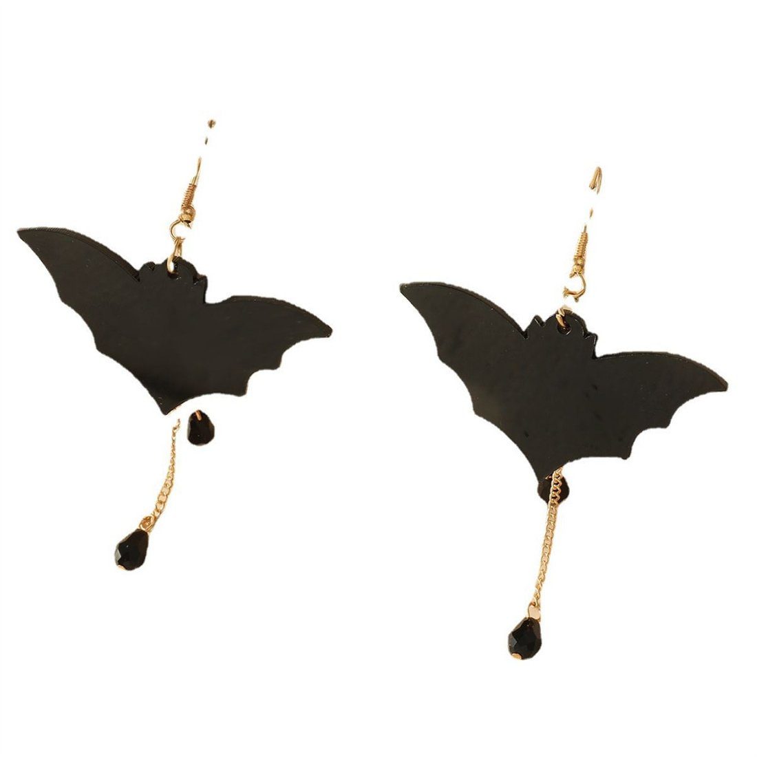Ohrhänger Paar Ohrringe Halloween Schwarze Fledermaus-Ohrringe, Fledermaus-Ohrringe, DÖRÖY