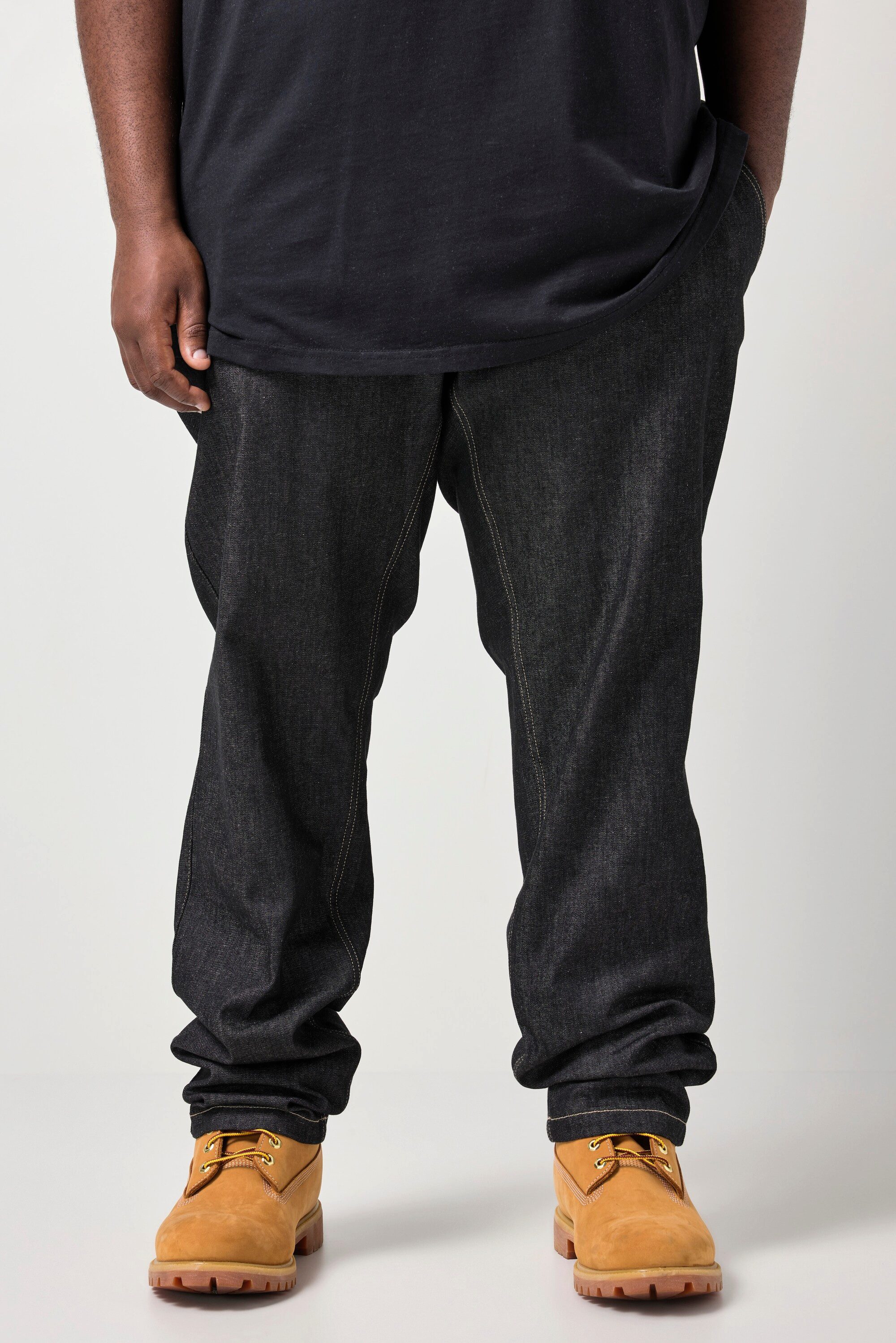 STHUGE 5-Pocket-Jeans Jeans Raw Denim 5-Pocket tapered Loose Fit