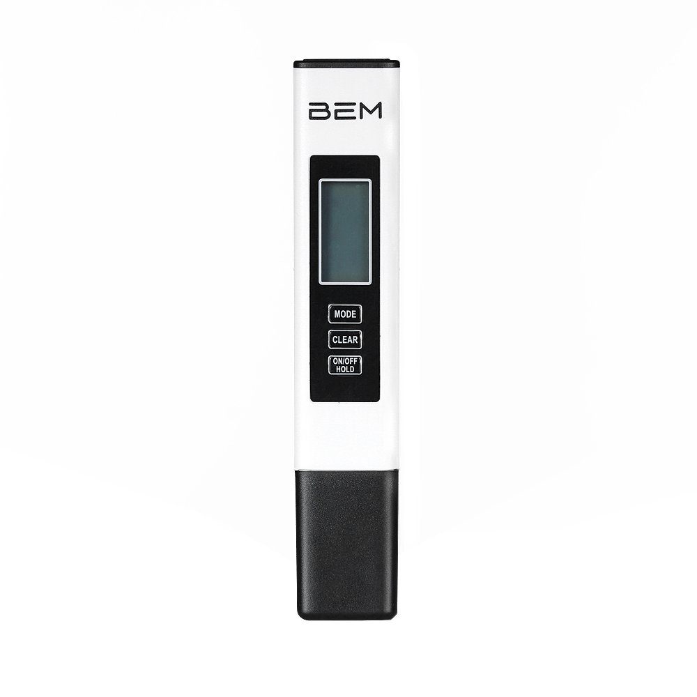 BEM Trinkwassertest Aqua Digitaler Wassertester A1 TDS/EC mit Signal, Genauigkeit: ± 2%, Haltefunktion Automatische Abschaltfunktion / Temperaturkompensation
