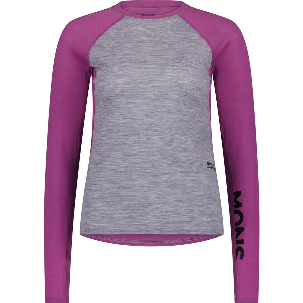 Mons Royale Sweatshirt Womens Bella Merino Long Sleeve Leichtes, atmungsaktives Langarmshirt aus Merinowolle für Damen