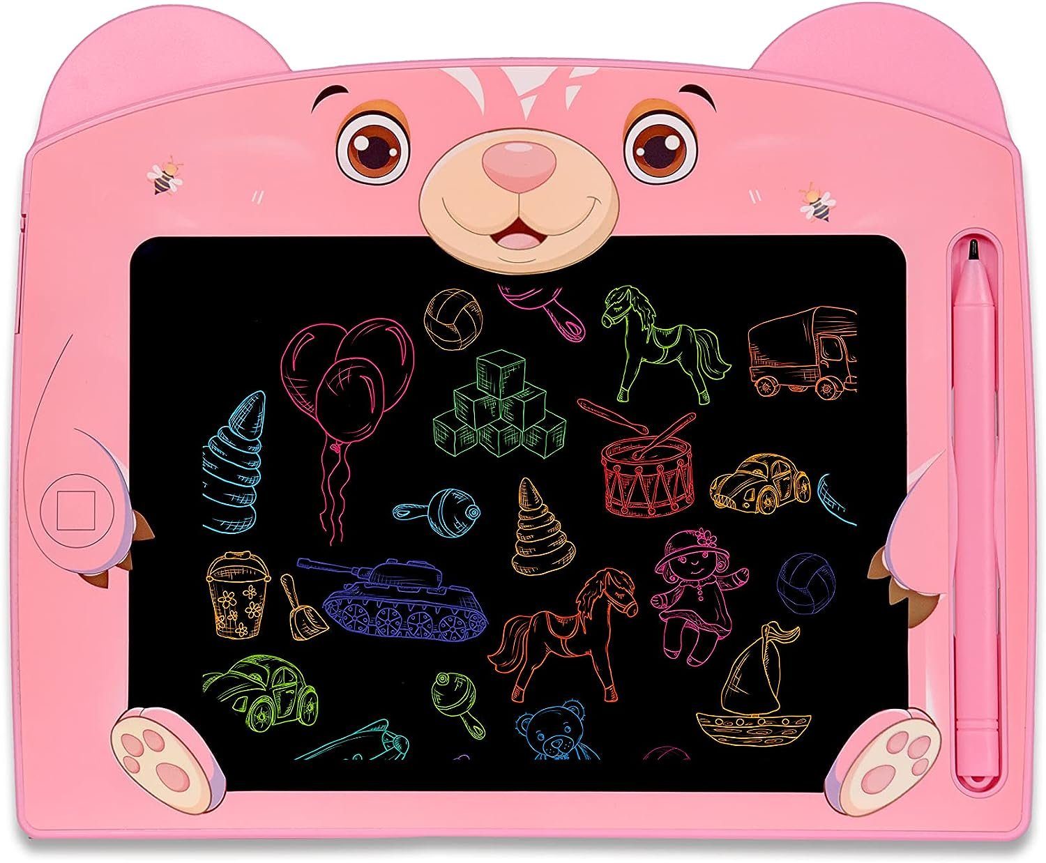 Wiztex Tablett Rosa 12 Zoll LCD löschbares farbiges Zeichenblock Lernen für Kinder Pink Writing Tablet | Tabletts