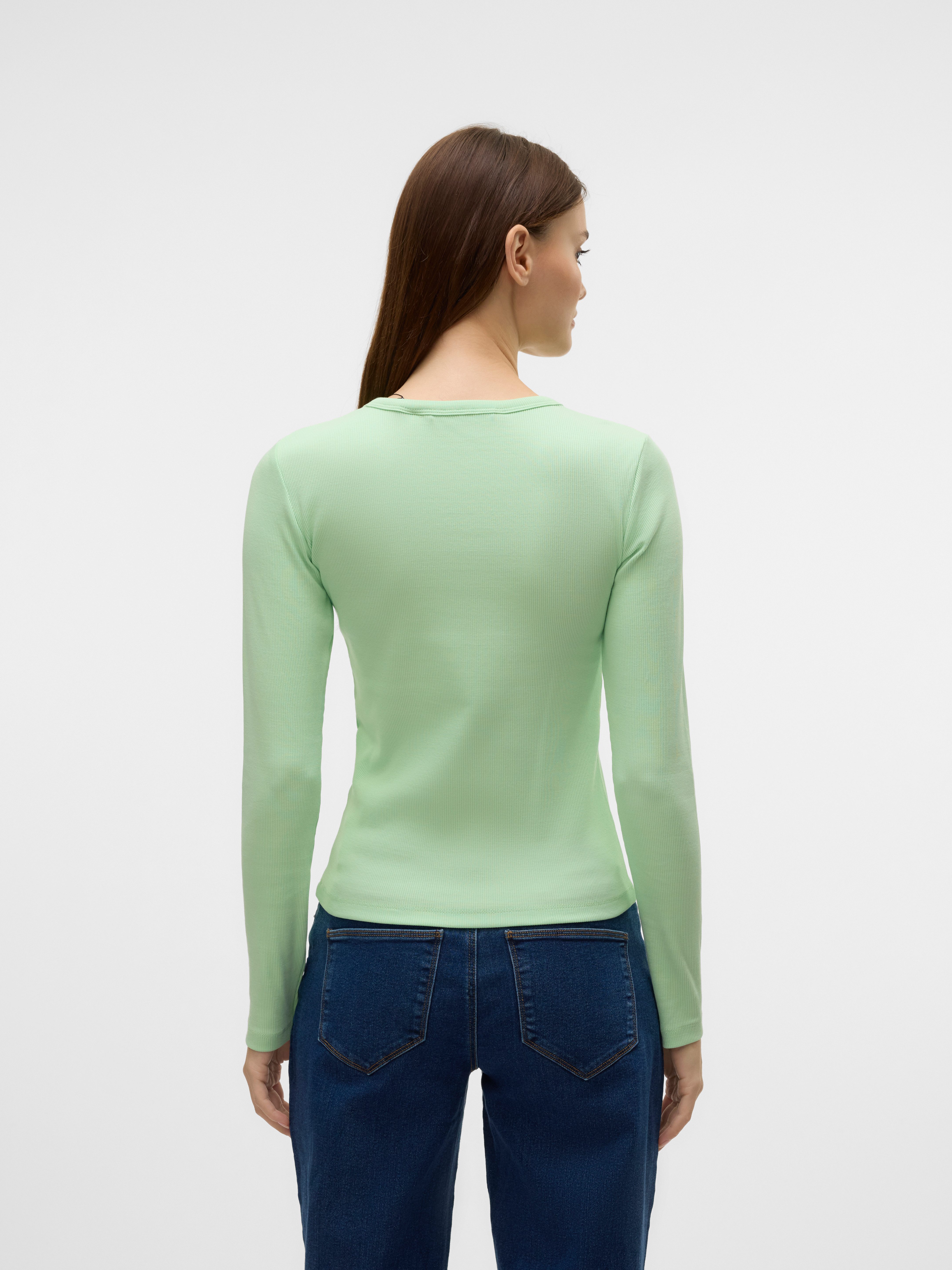 Vero Moda Langarmshirt VMCHLOE LS SHORT TOP JRS NOOS Baumwollmischung, slim fit