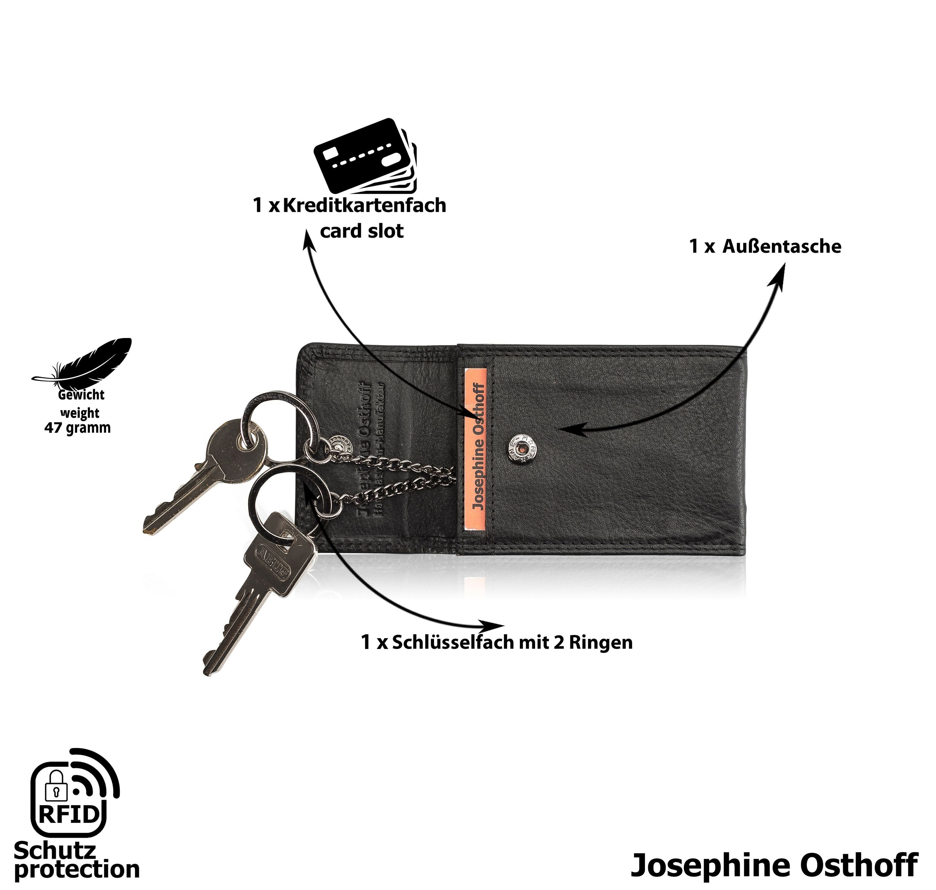 Josephine Osthoff Schlüsseltasche Schlüssel Druckknopf schwarz