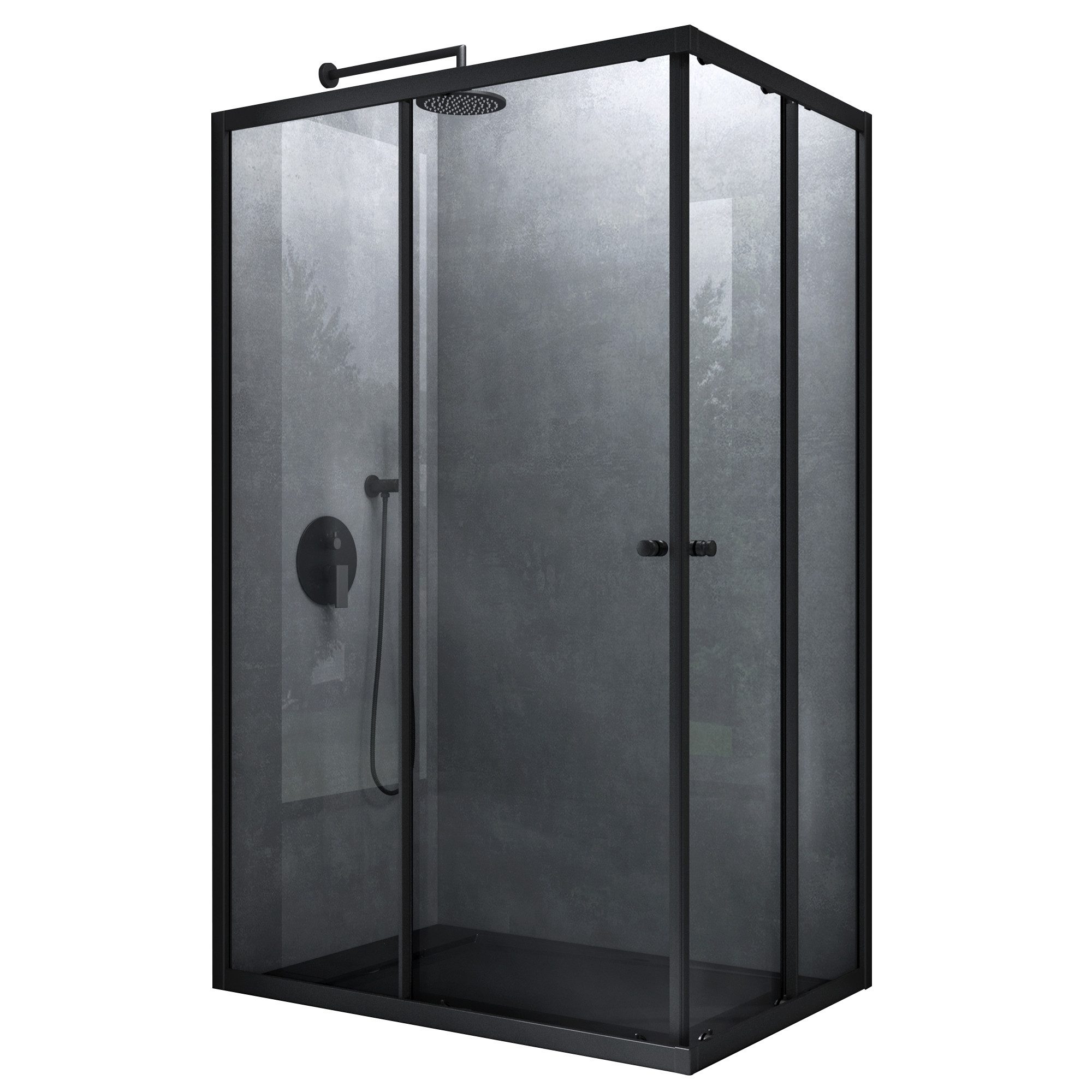 Mai & Mai Eckdusche Duschkabine Doppel-Schiebetür H:190cm Nano mit ESG R16K günstig online kaufen