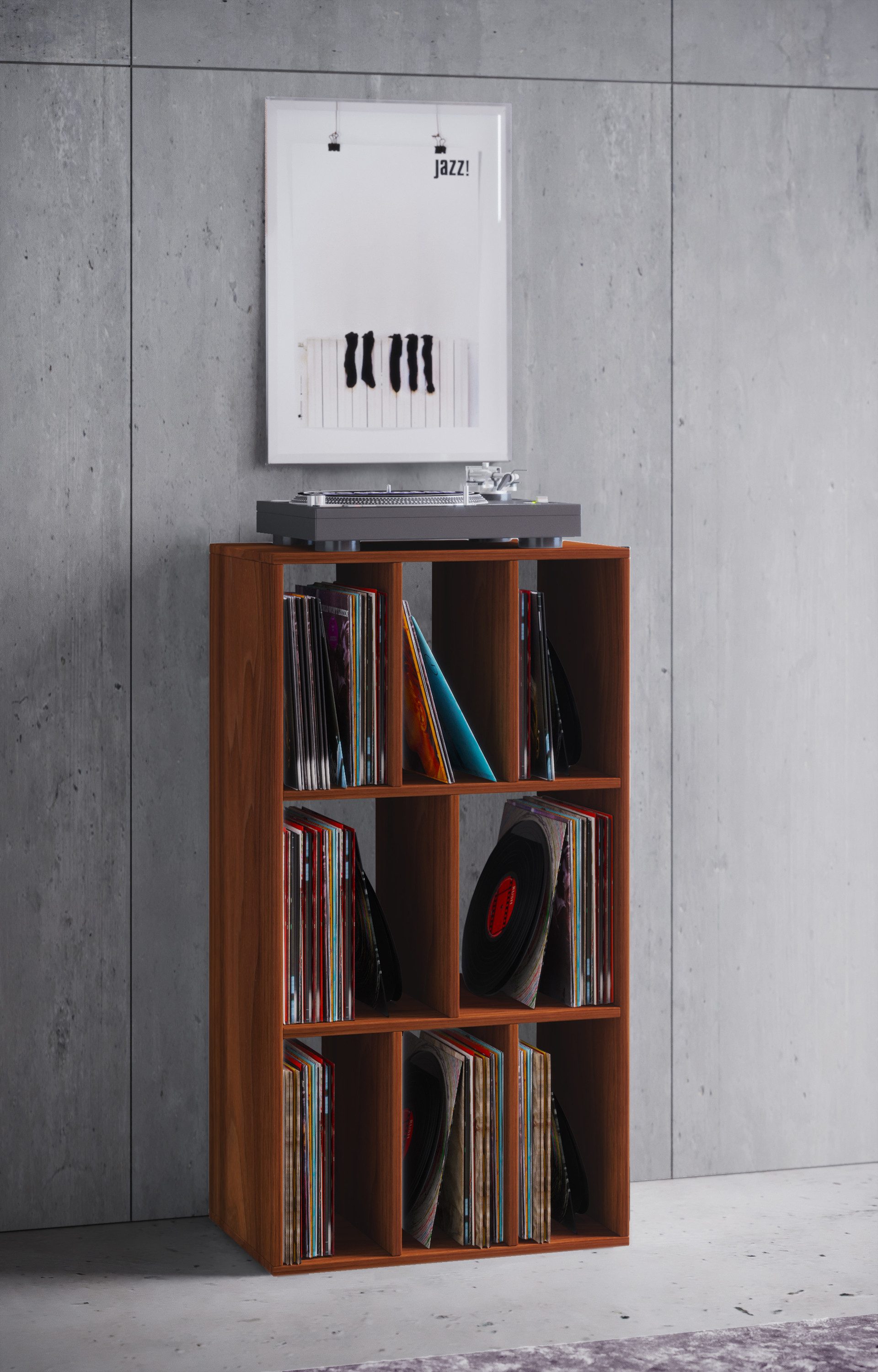 VCM Standregal Schallplattenregal Raumteiler LP Schaltino günstig online kaufen