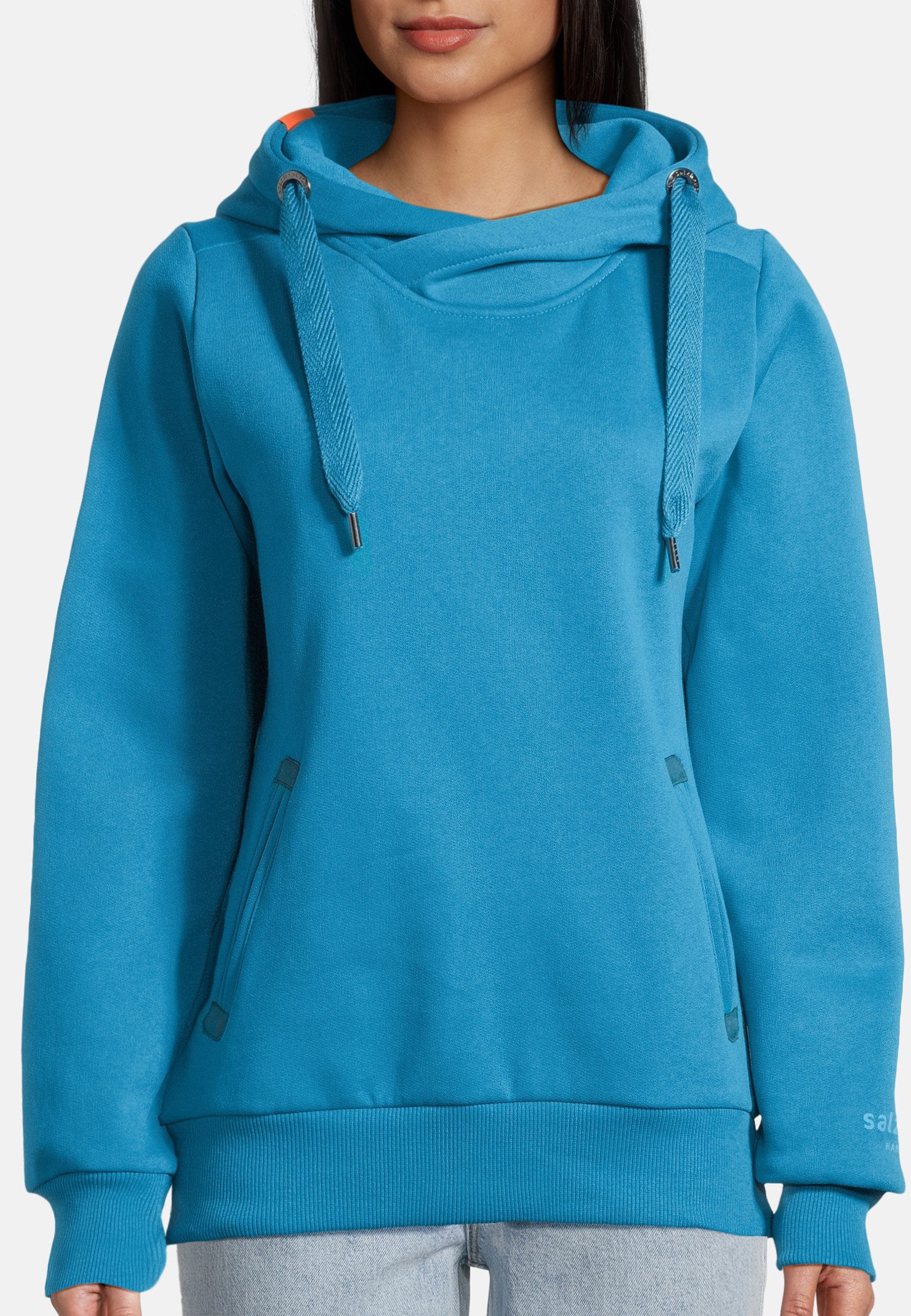 salzhaut Hoodie SÜNN Damen Tailliert salzhaut Kapuzenpullover – bequemer Fit und nordisch klares Design – Bild 3 von 5