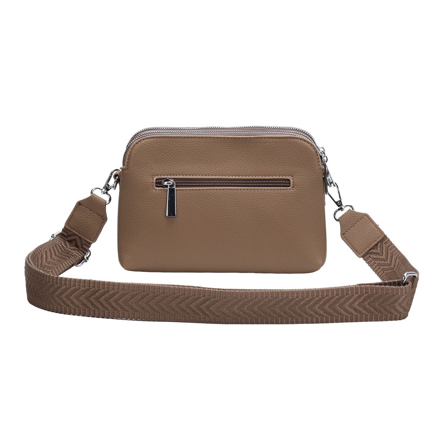 ITALYSHOP24 Schultertasche Damen Tasche Bodybag Umhängetasche Crossbody Brusttasche Handtasche, Crossover Muster Taschengurt Smartphone Geldtasche Abend Handy Clutch