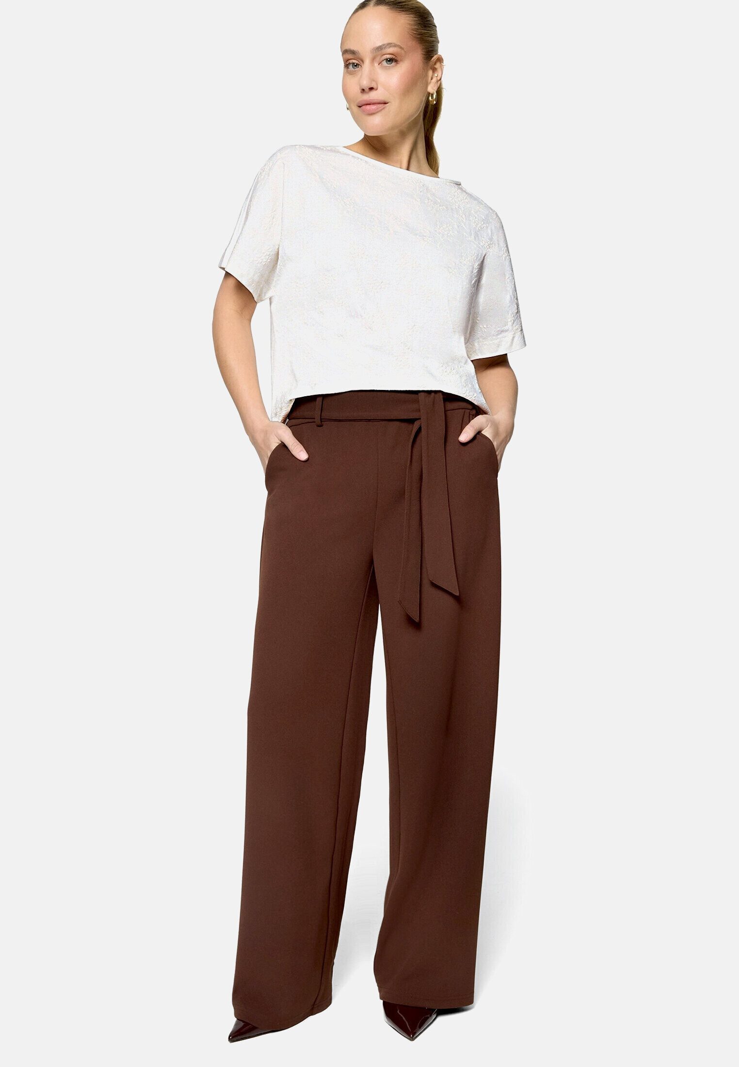 Zero Kurzarmshirt Damen mit Stickerei (1-tlg) Stickerei