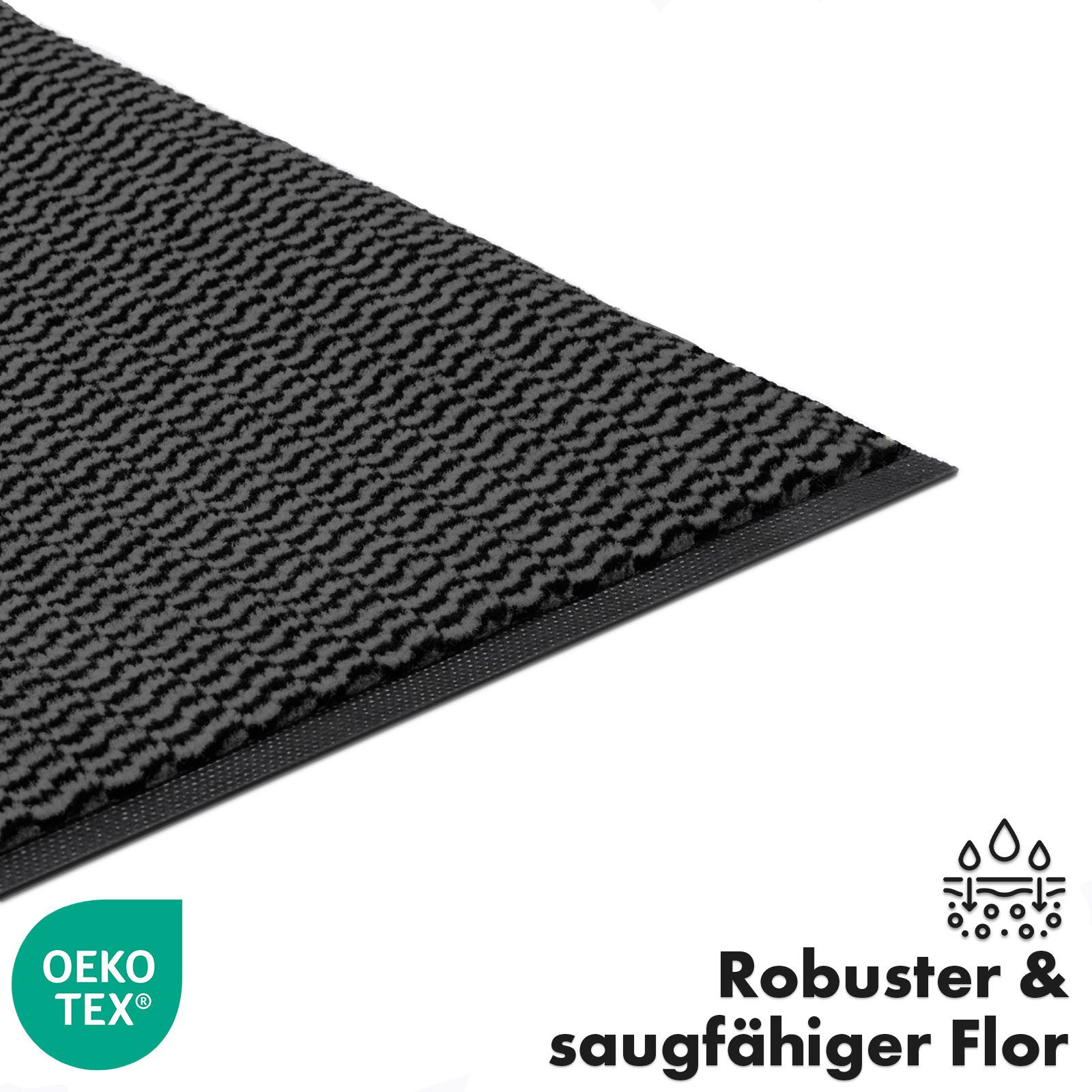 Kubus Fußmatte Schmutzfangmatte Dirtstopper Pro, Mit einer innovativen TPE-Rückseite, In verschiedenen Farben und Größen erhältlich – Bild 4 von 5