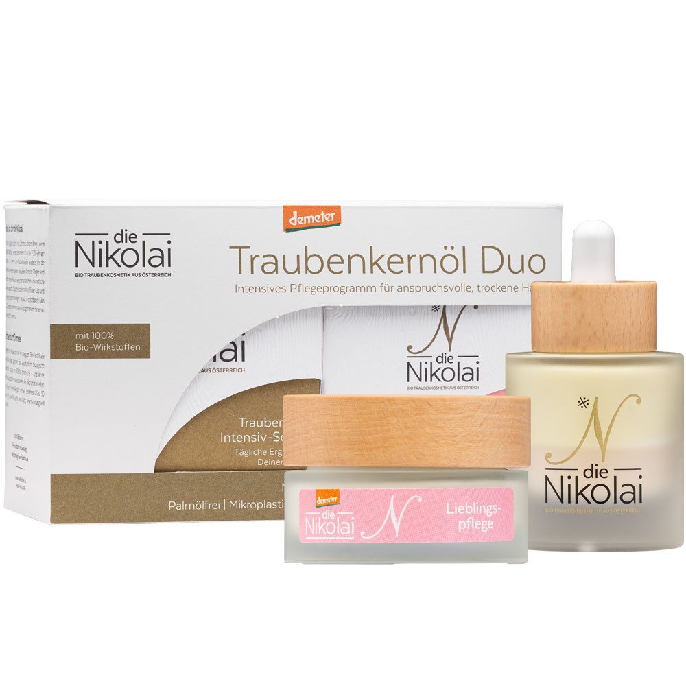 die Nikolai Feuchtigkeitscreme Traubenkernöl Duo Set, 80 ml
