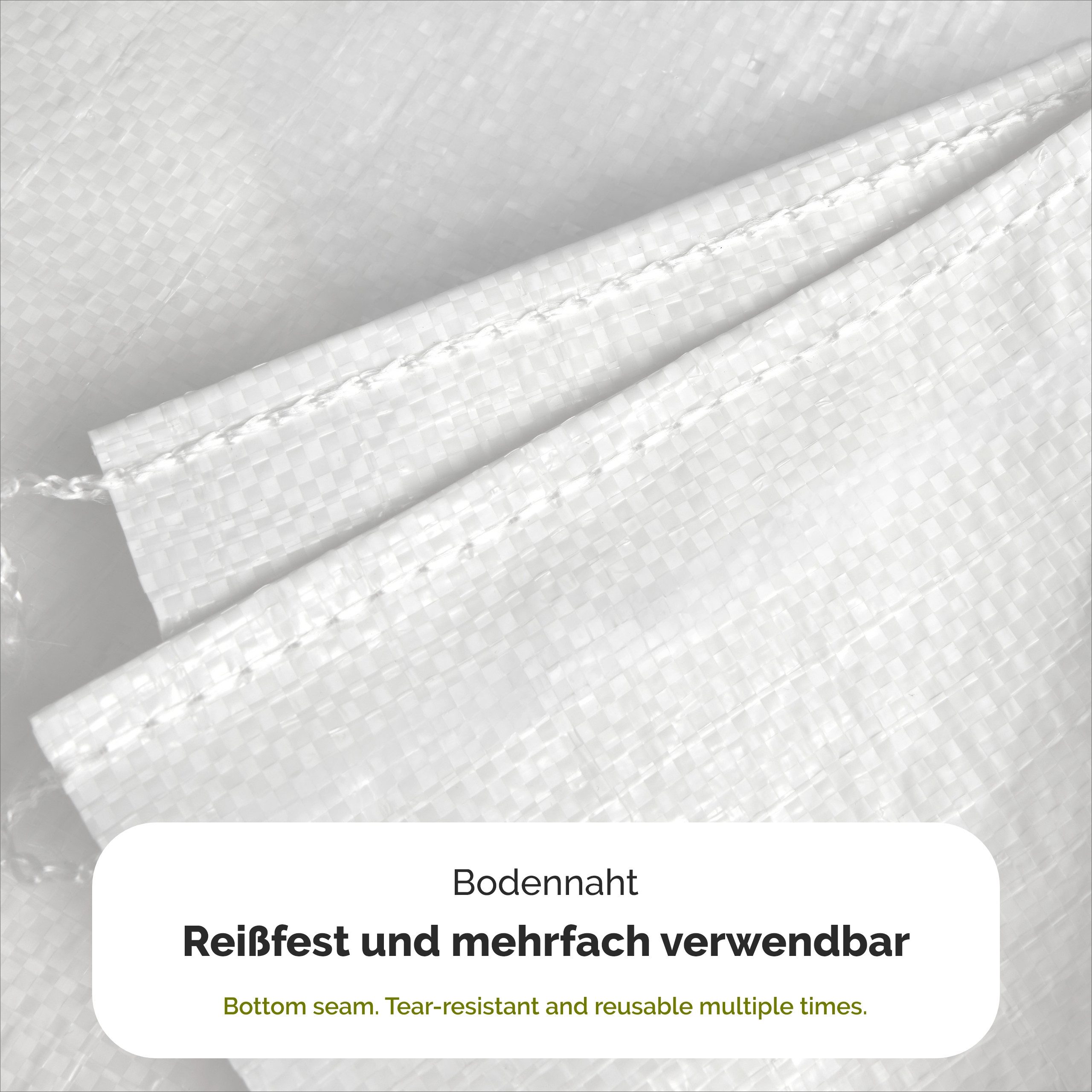 Garronda Gewebesack Polypropylensack für Sand, Lagerung, reißfest, 25 und 50 kg GD-0161, vielseitig einsetzbar: Gewebesäcke Gartensack Hochwasserschutz – Bild 3 von 5