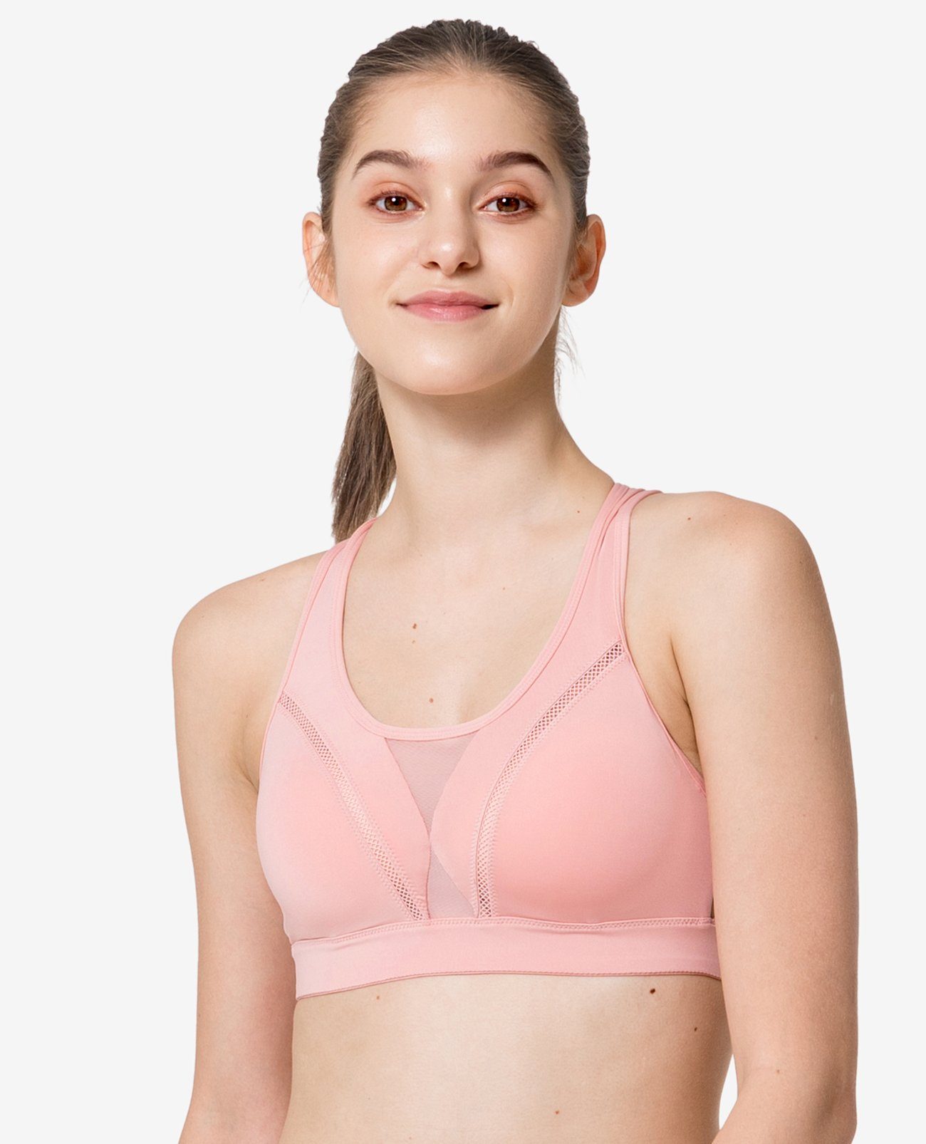 Yvette Sport-BH starker halt, integrierte Cups, Fitness Lauf bra - HM0010001 Rosa