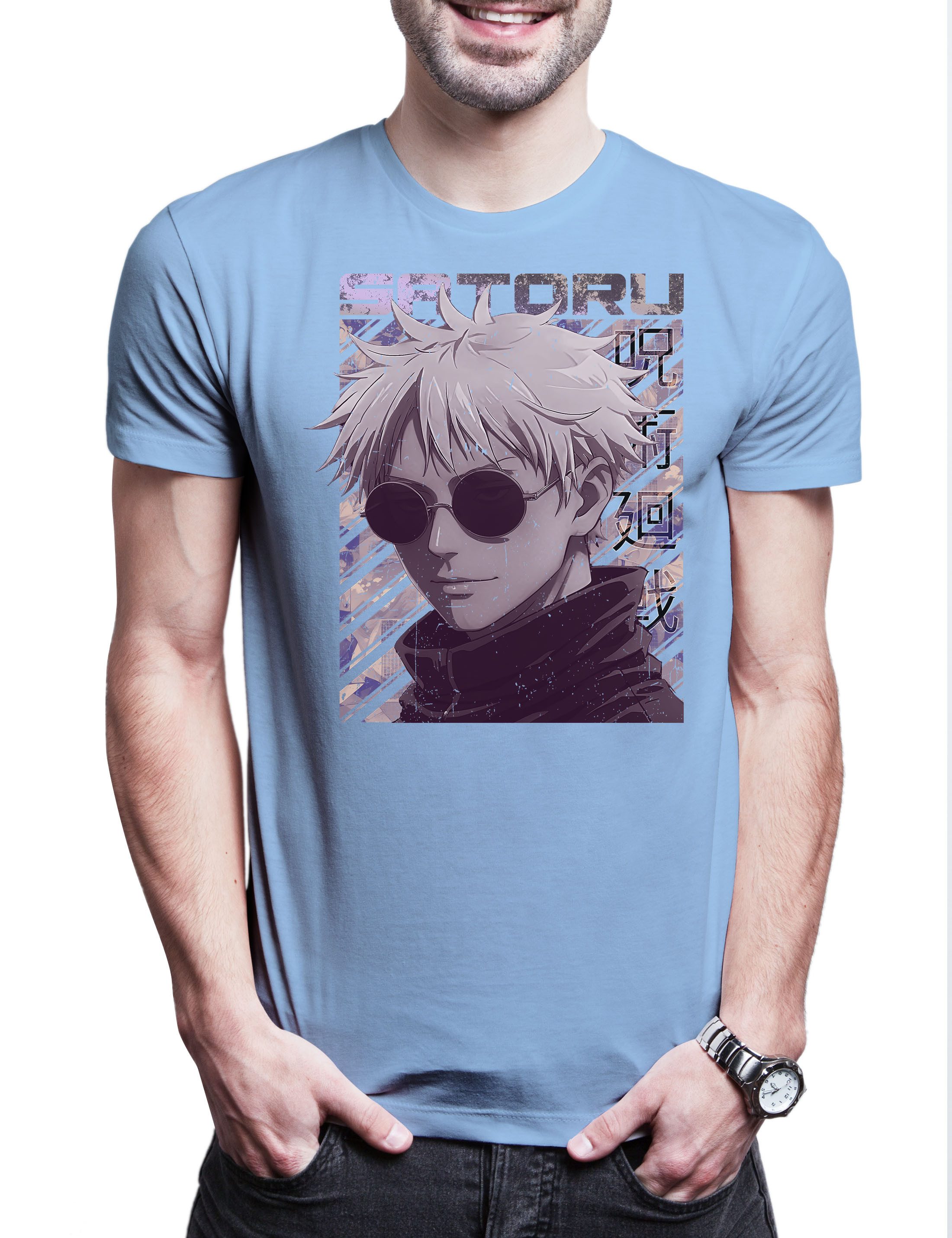 Print-Shirt Satoru Portrait Herren T-Shirt Yuji Itadori Gojo Kaisen Fushiguro