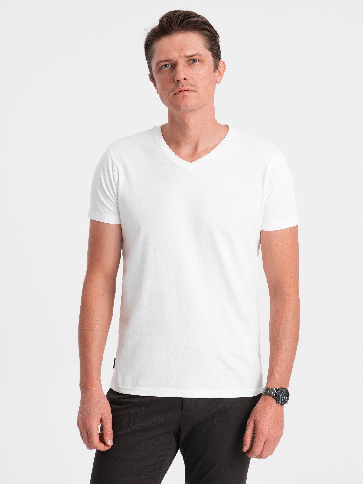 OMBRE T-Shirt Klassisches Herren-T-Shirt mit V-Ausschnitt günstig online kaufen