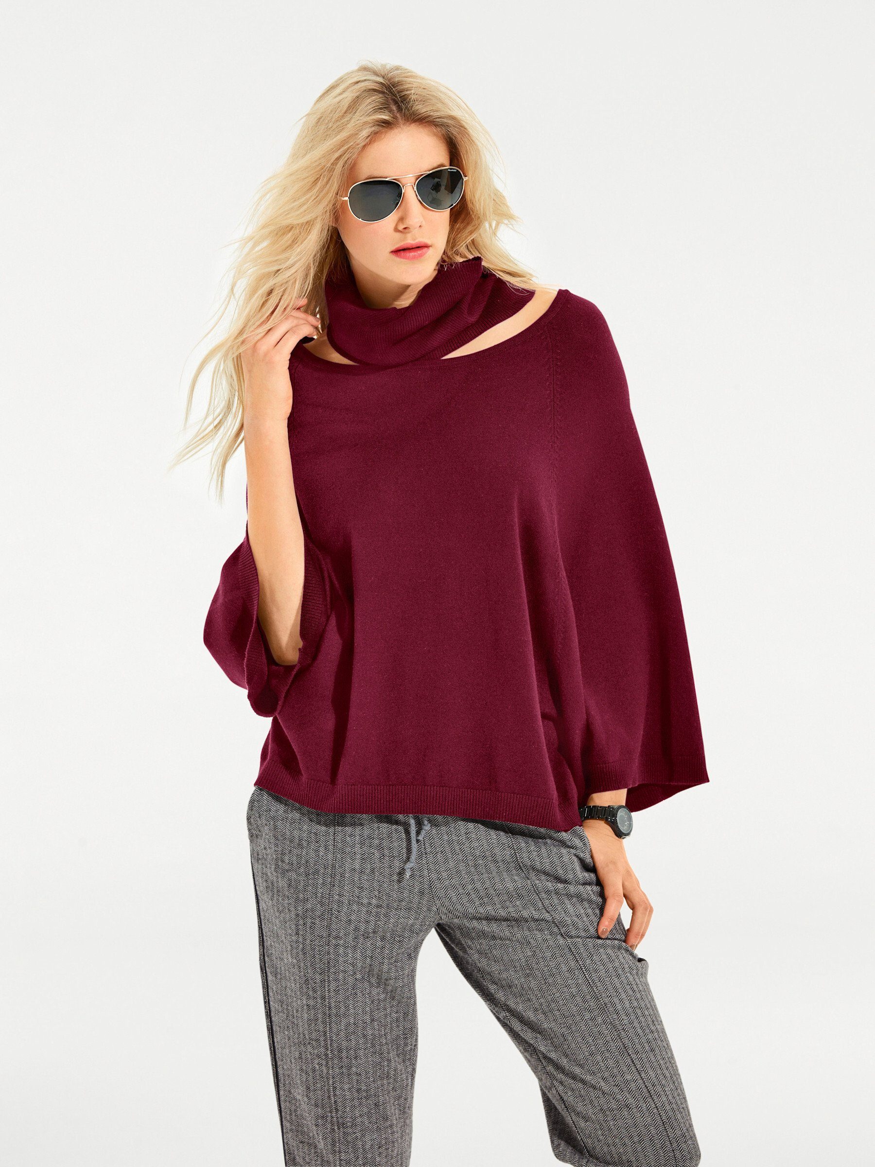 bordeaux Strickpullover heine