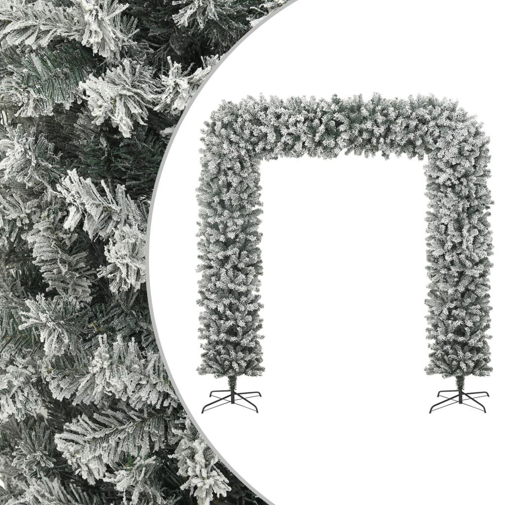 DOTMALL vidaXL Künstlicher Weihnachtsbaum Weihnachtsgirlande Beschneit 240 cm Weiß und grün